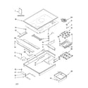 Kenmore Elite 66544093502 cooktop parts, optional parts diagram