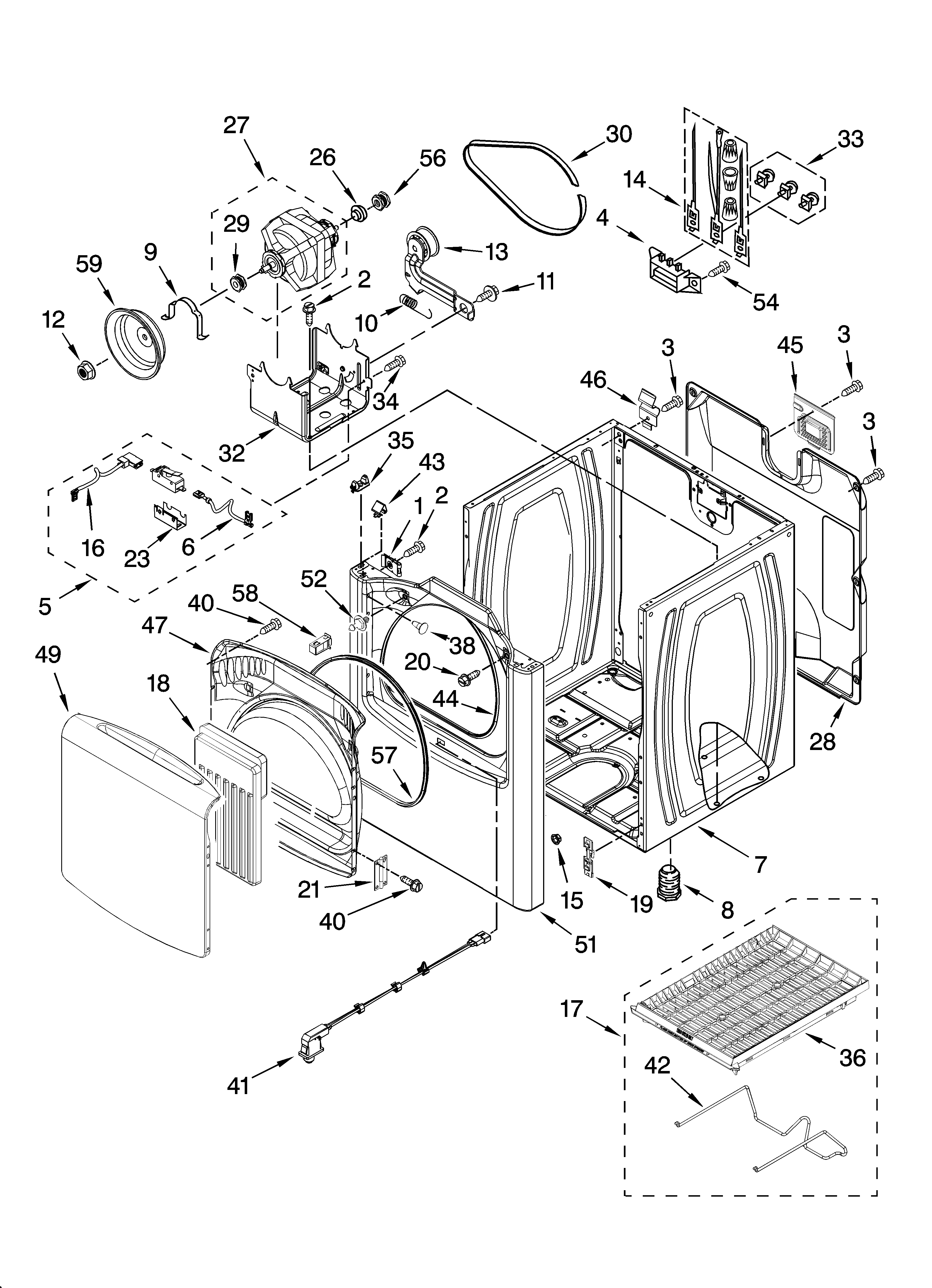 Kenmore Elite 11067052600 cabinet parts diagram