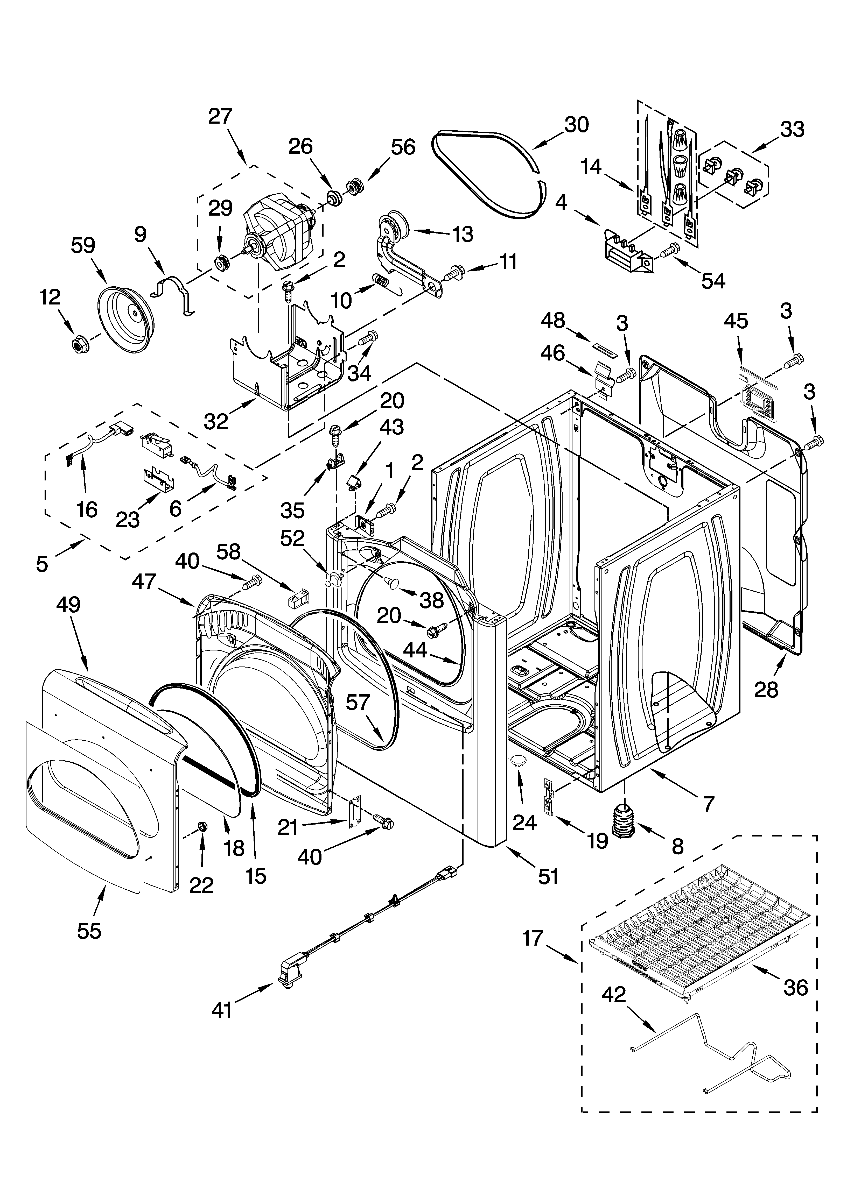 Kenmore Elite 11067082600 cabinet parts diagram