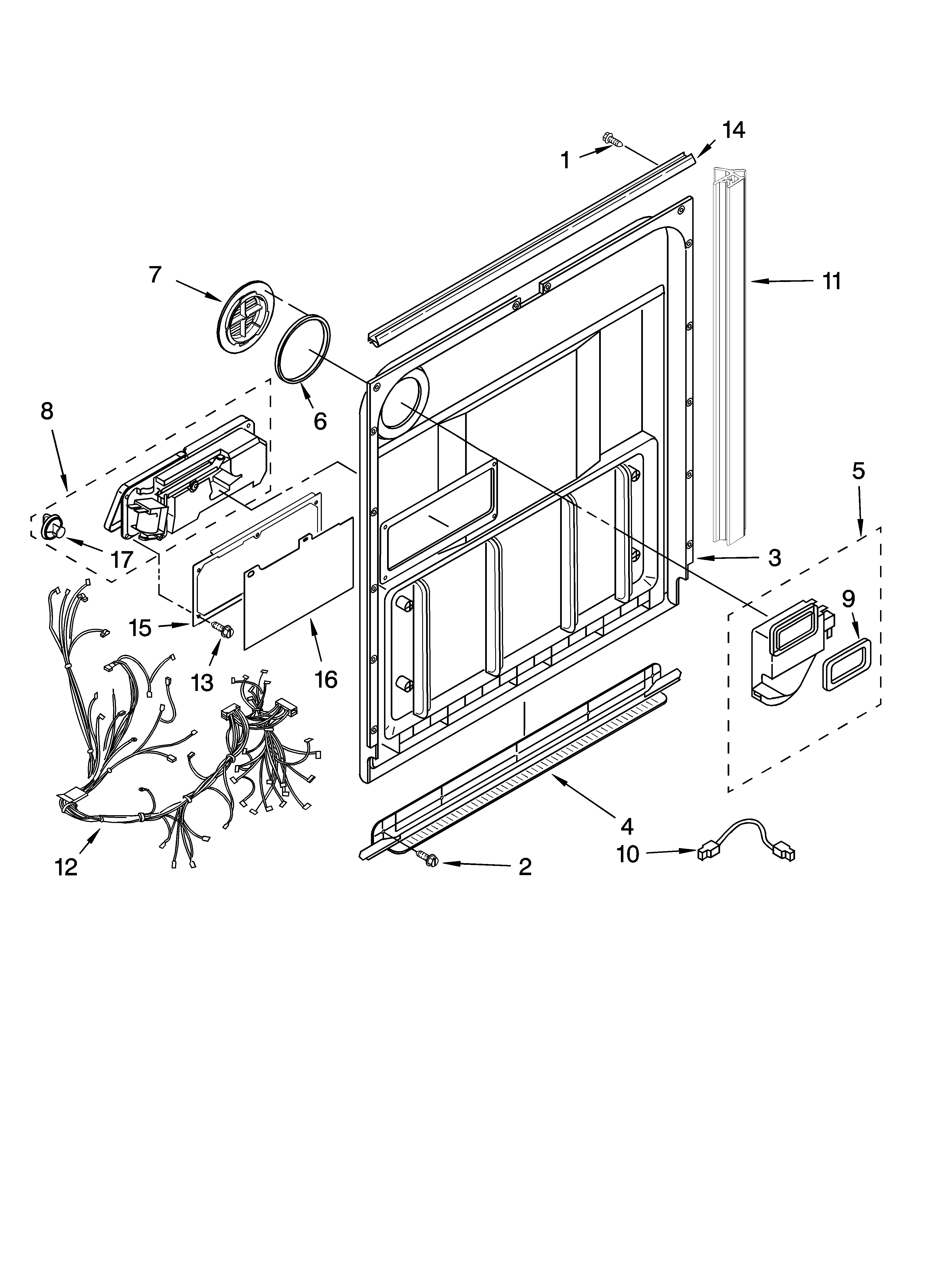 Kenmore Elite 66576972K602 door and latch parts diagram