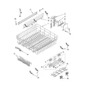 Kenmore Elite 66576972K602 upper rack and track parts diagram