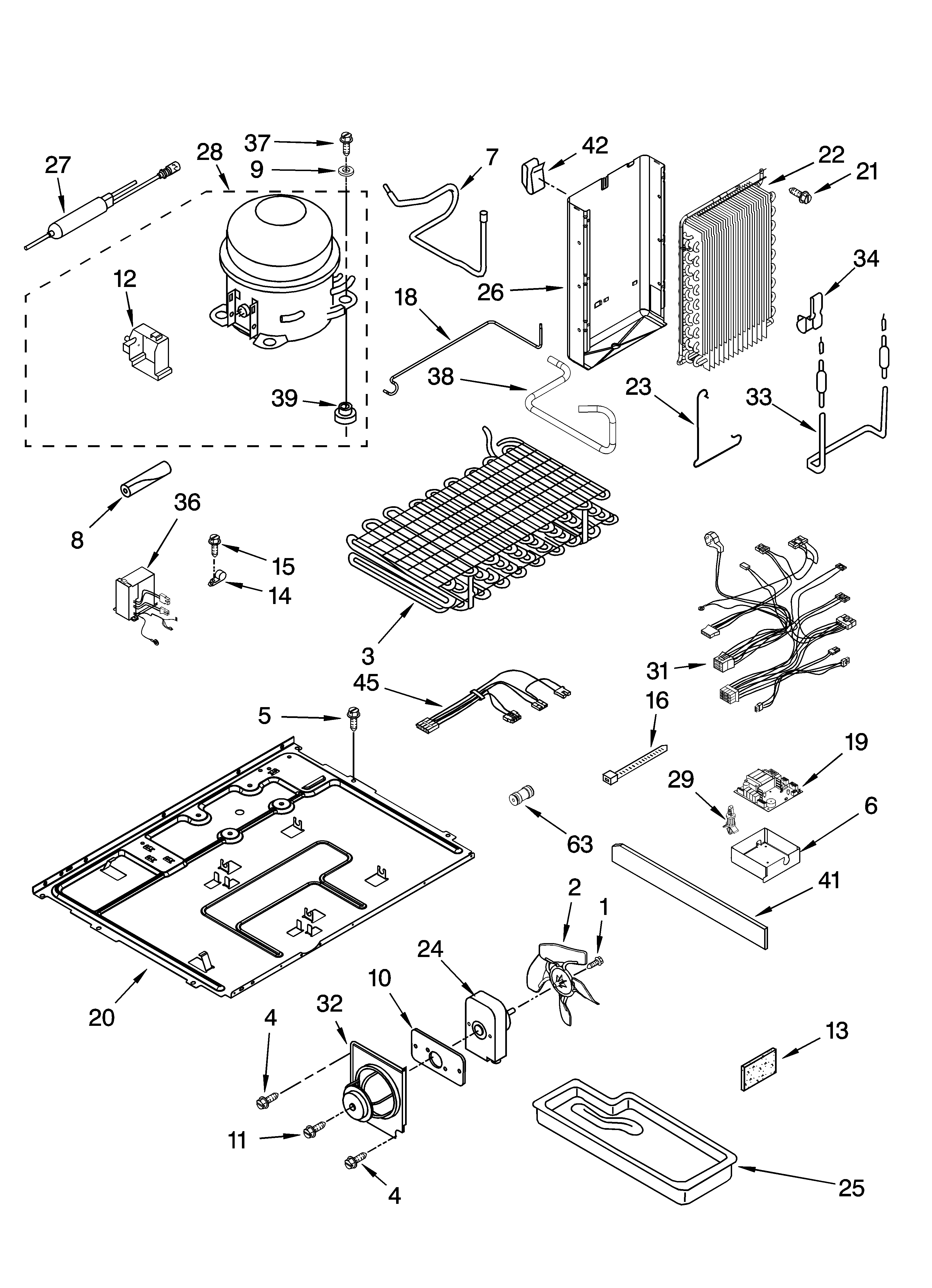 Kenmore Elite 10644424601 unit parts diagram
