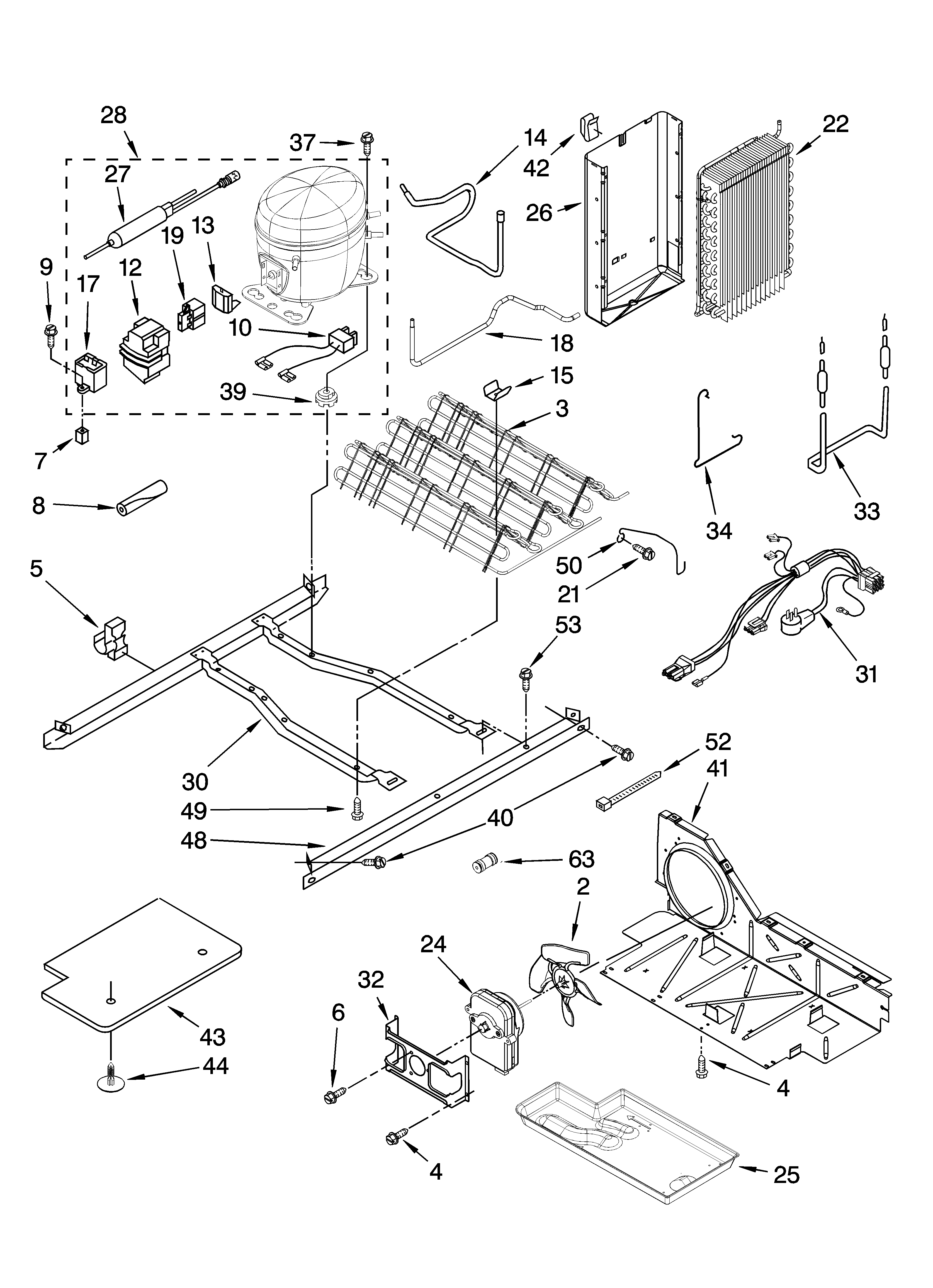 Kenmore 10657162700 unit parts diagram
