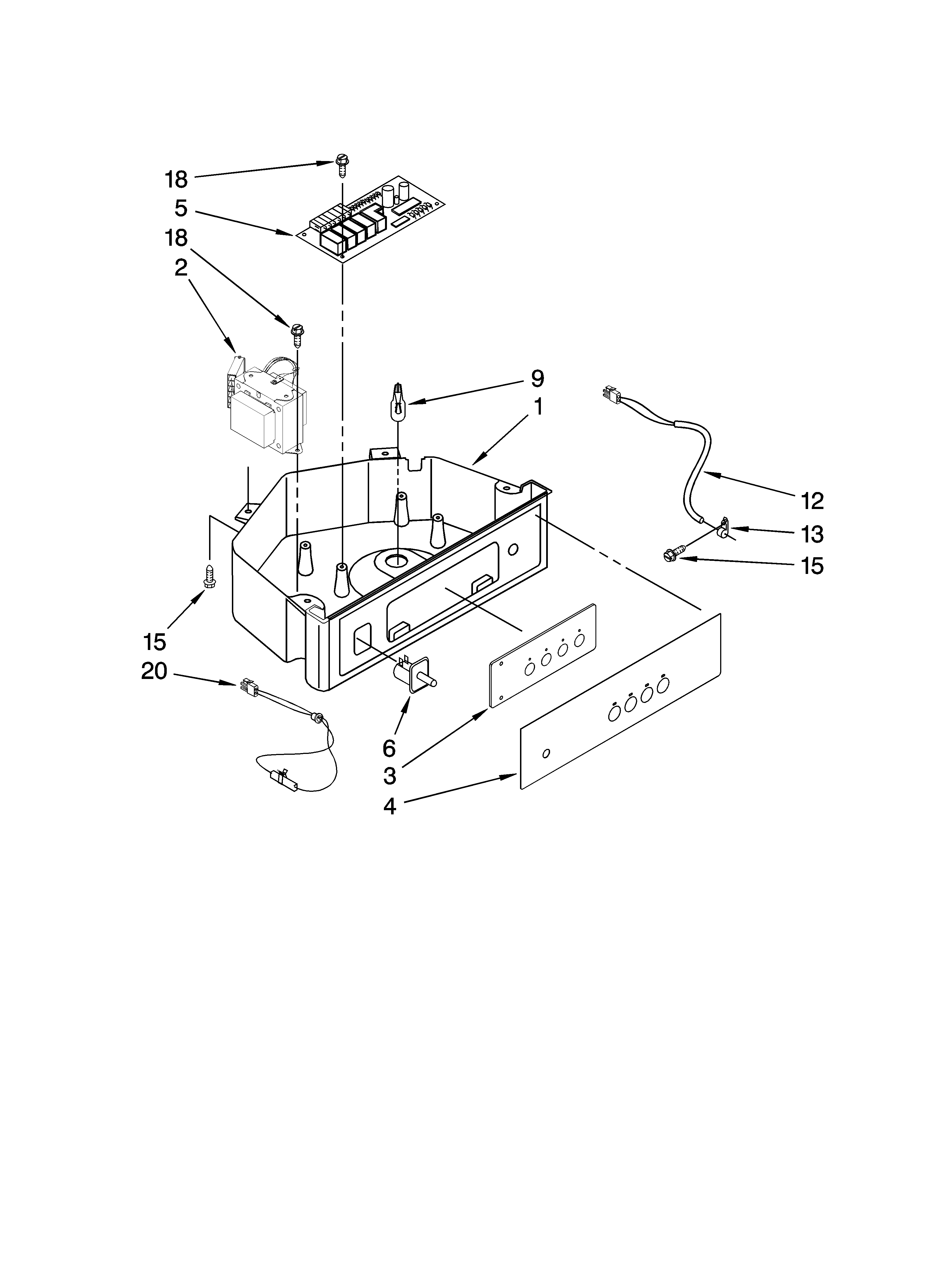 Kenmore 10689483700 control panel parts diagram