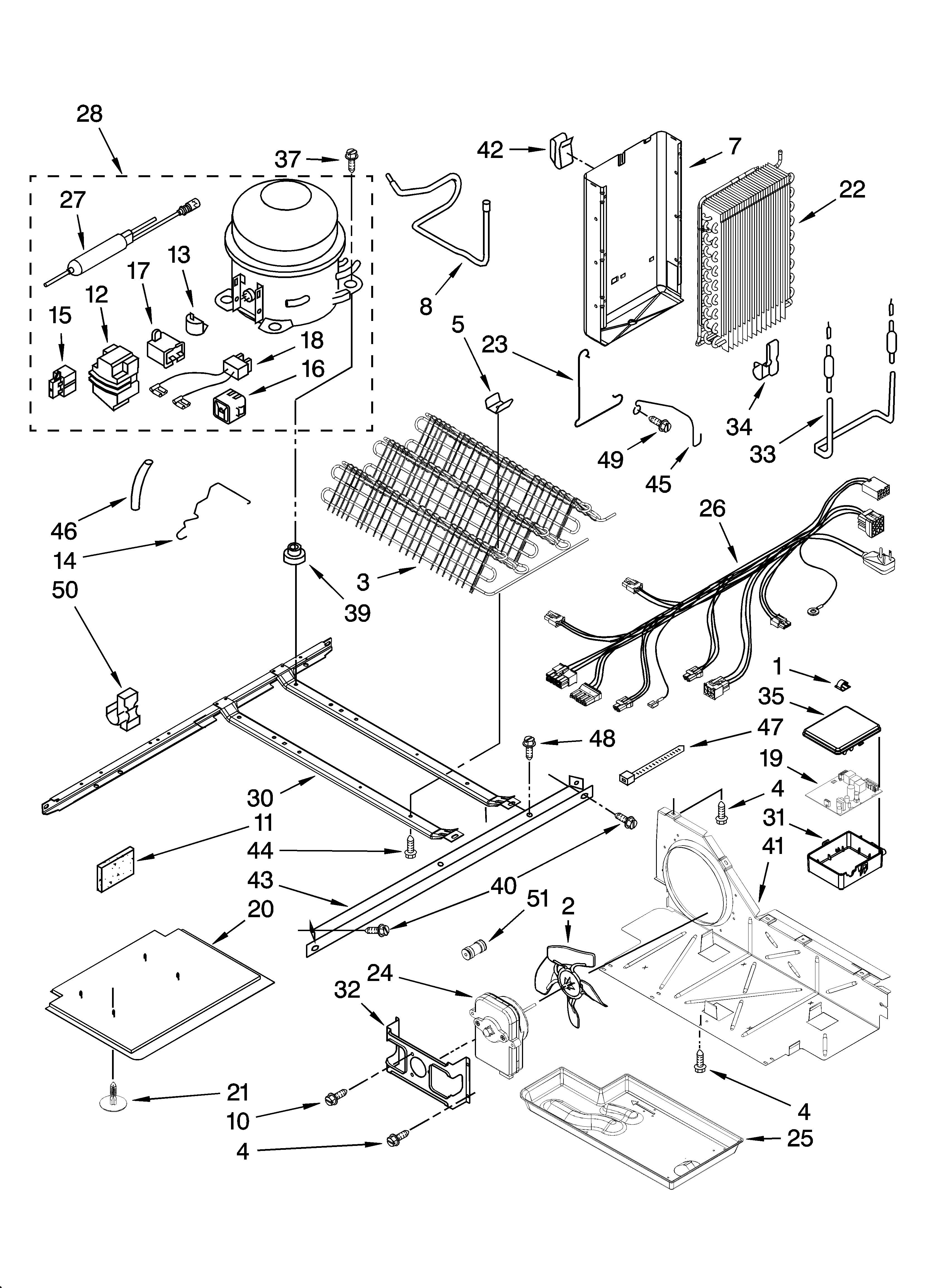 Kenmore Elite 10658976701 unit parts diagram