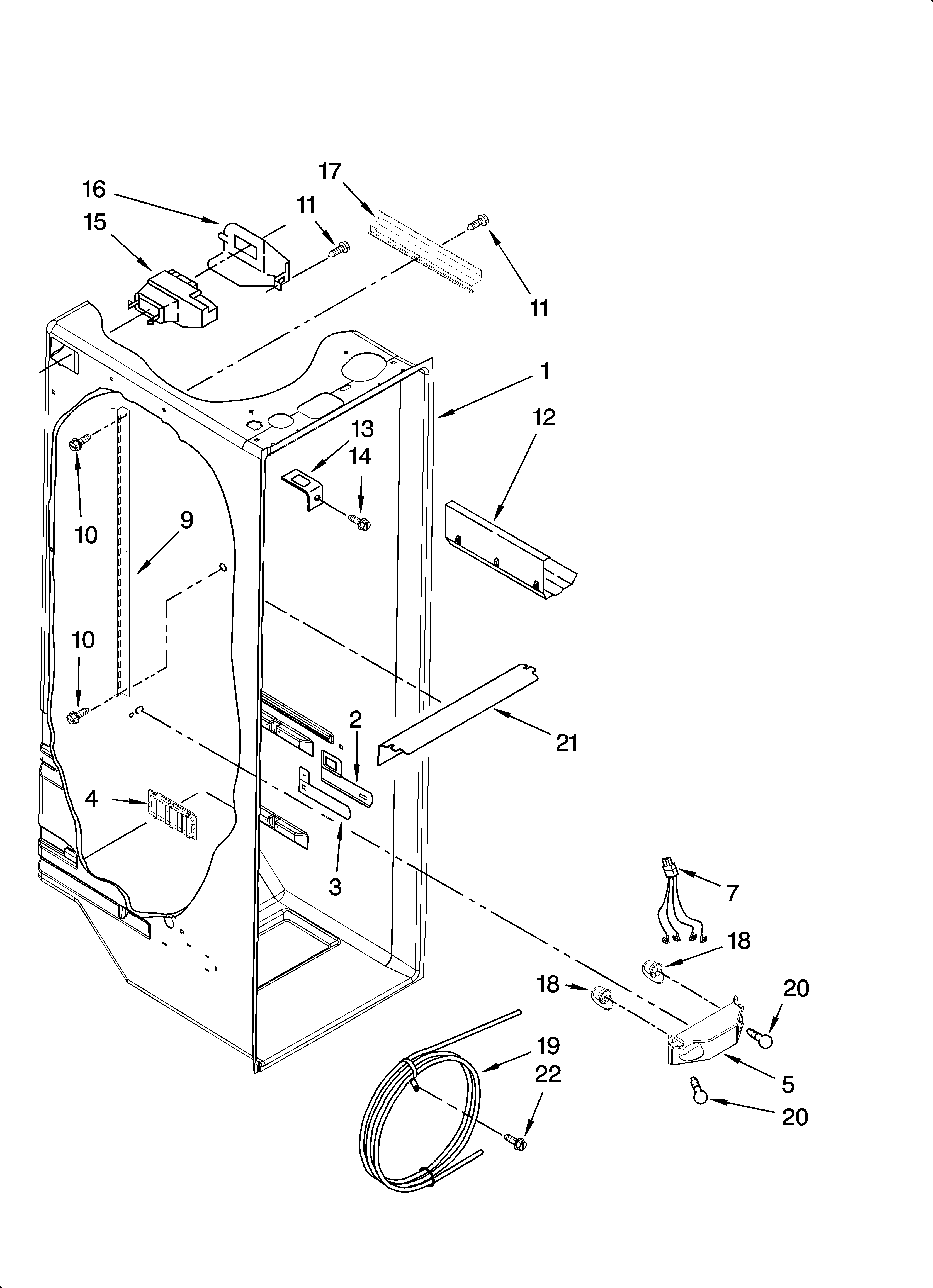 Kenmore 10656823604 refrigerator liner parts diagram