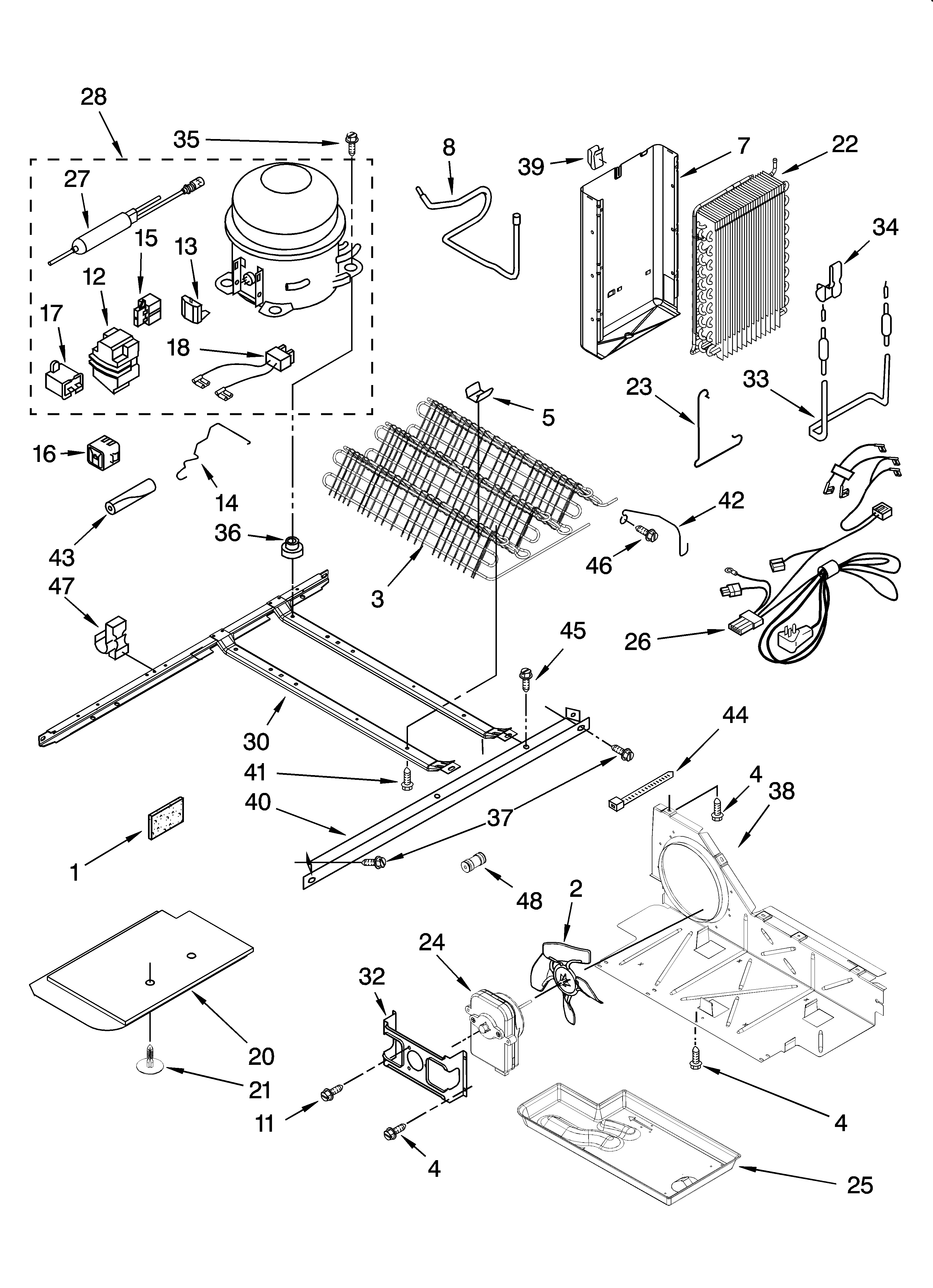 Kenmore 10656823604 unit parts diagram