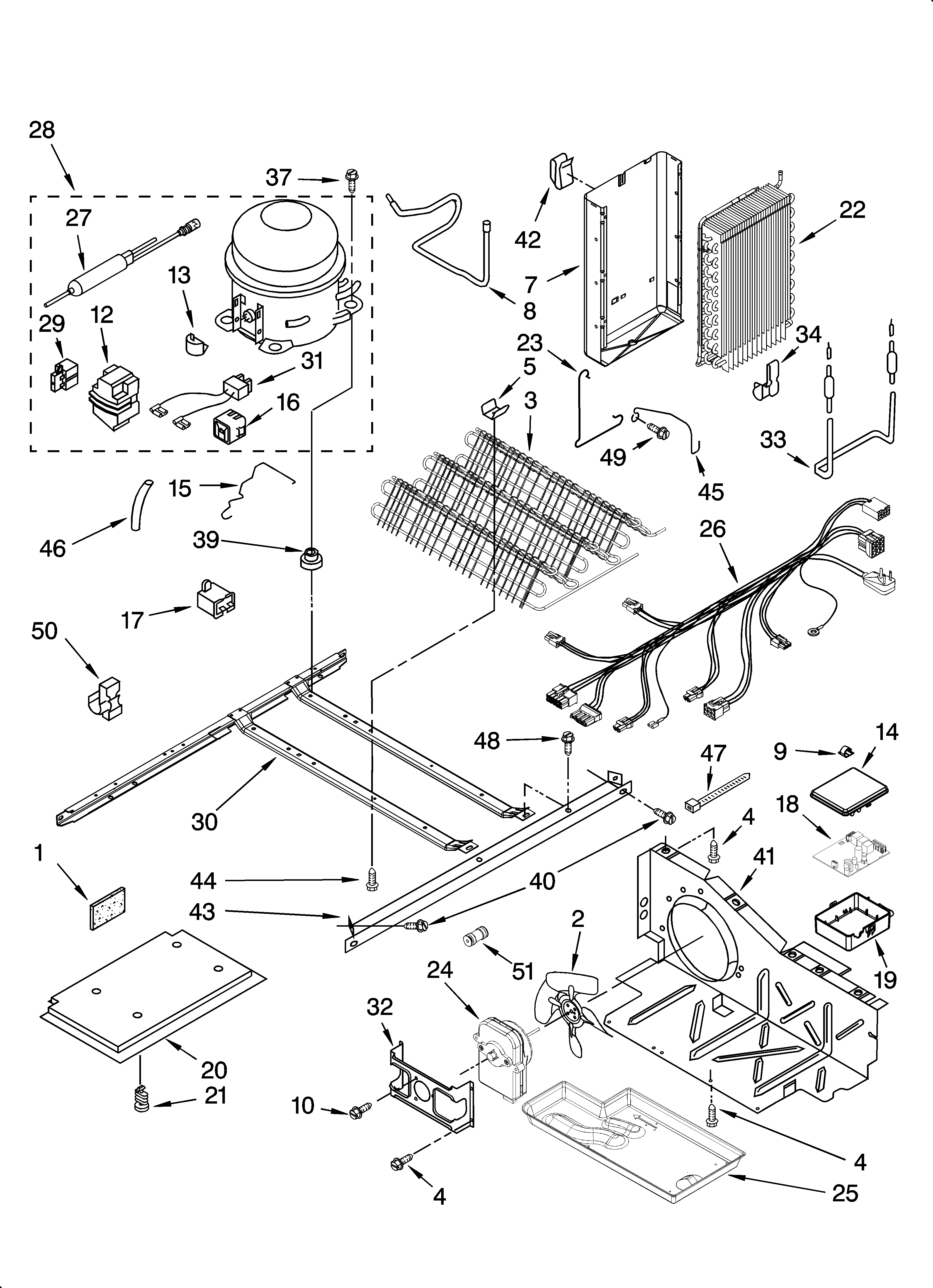 Kenmore Elite 10657453701 unit parts diagram