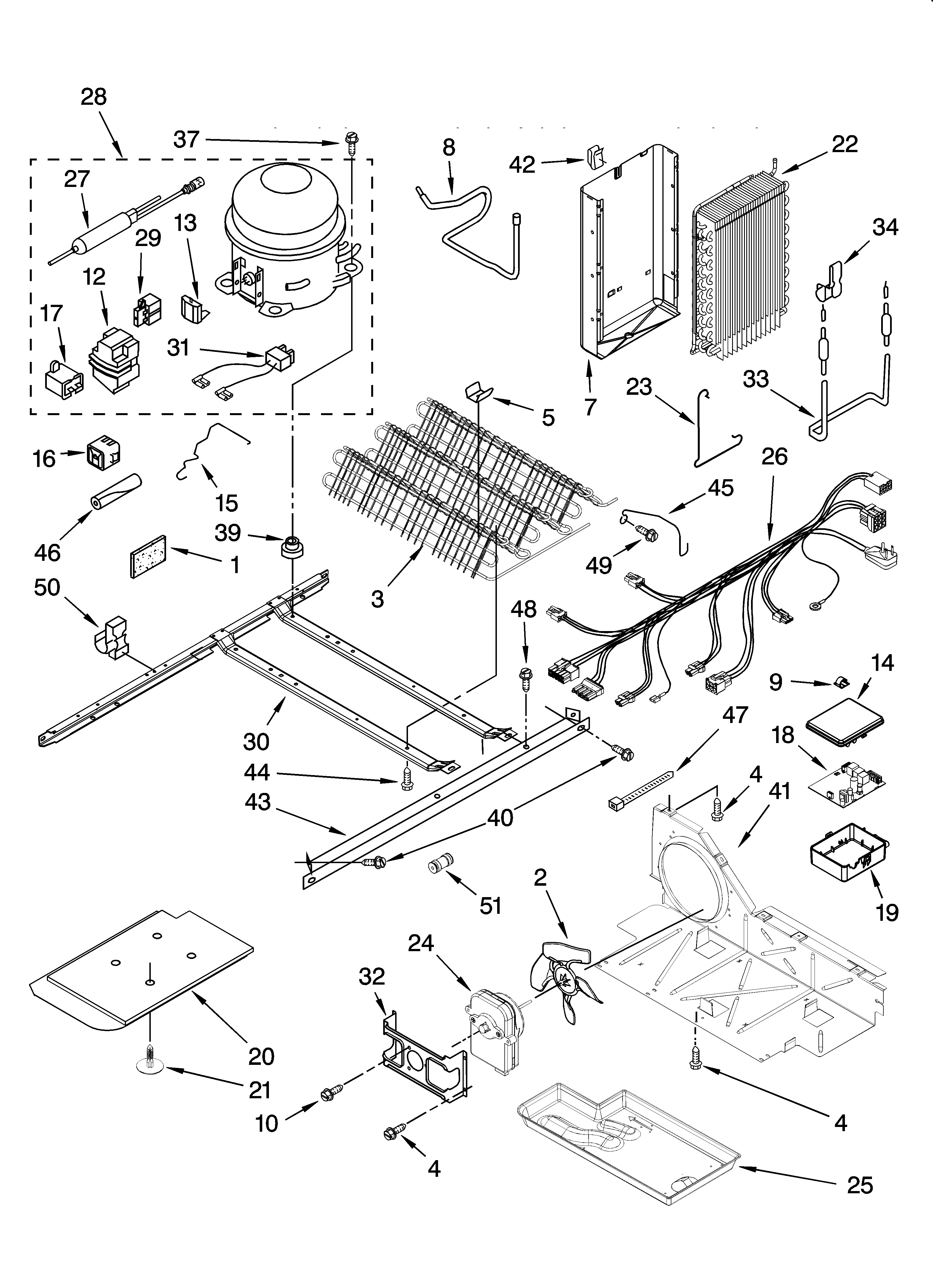 Kenmore Elite 10657783701 unit parts diagram