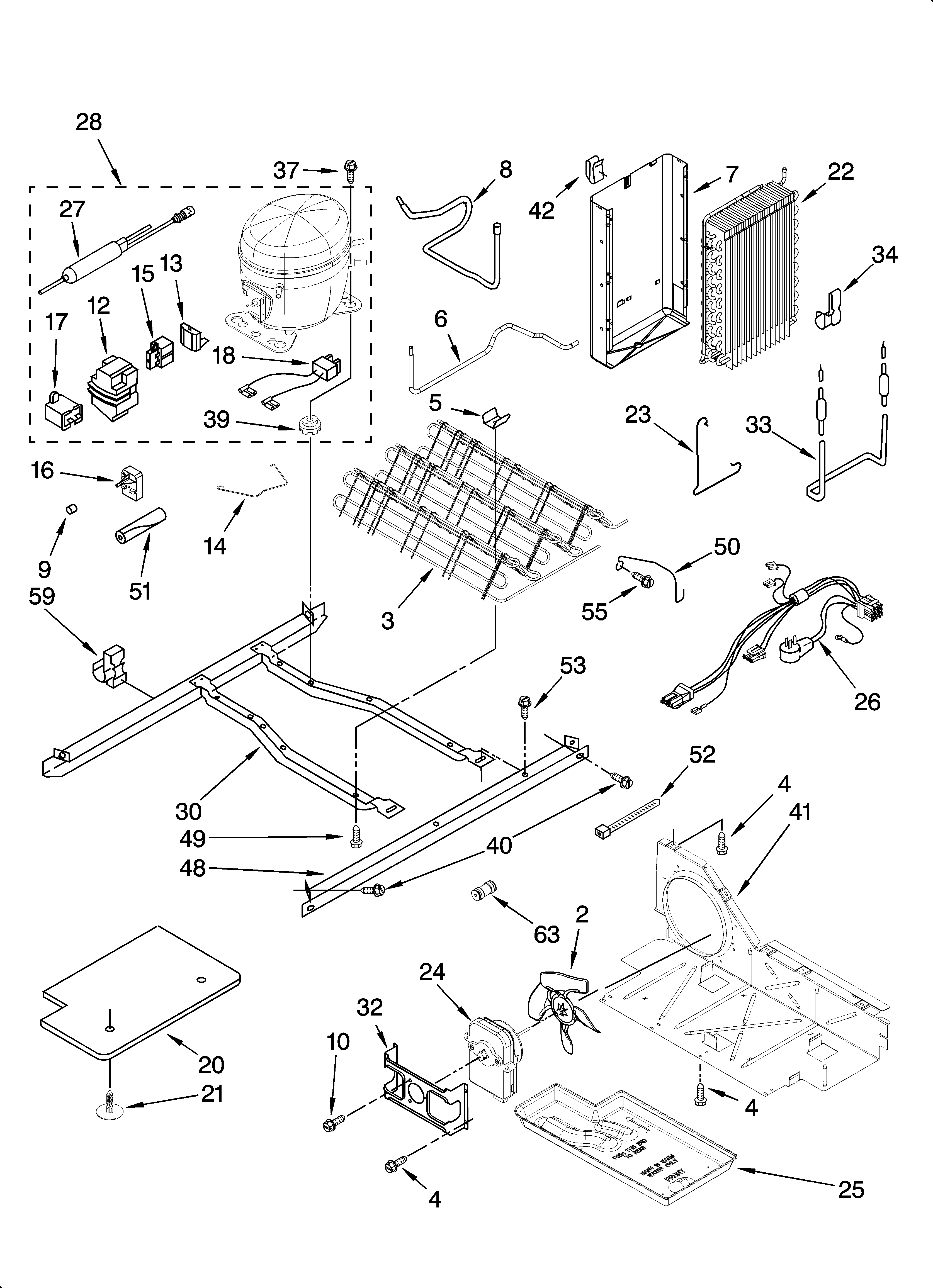 Kenmore 10656663502 unit parts diagram
