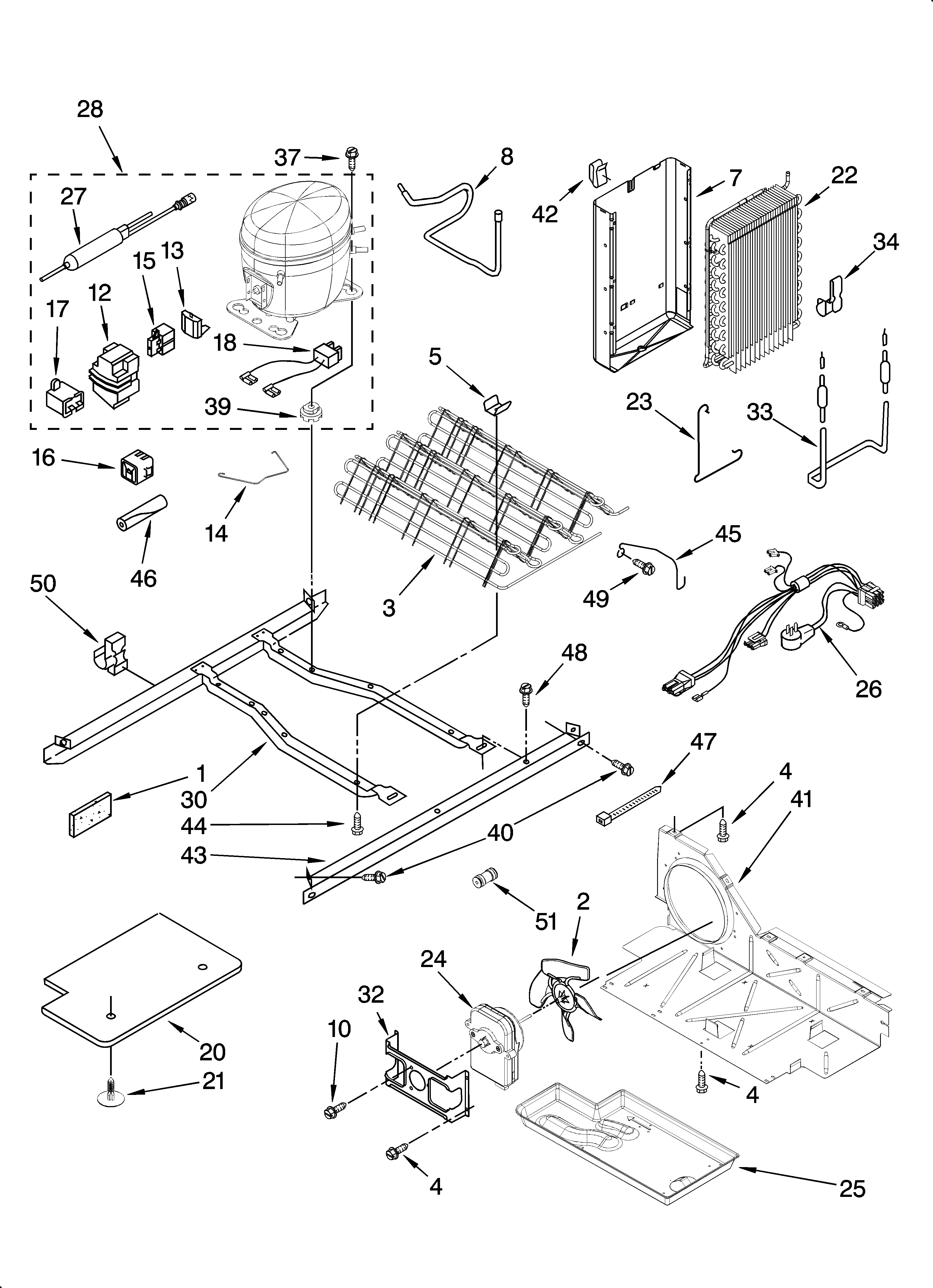 Kenmore 10657039602 unit parts diagram