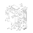 Kenmore 10689589700 cabinet liner and door parts diagram