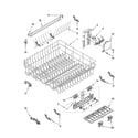 Kenmore Elite 66513793K603 upper rack and track parts diagram