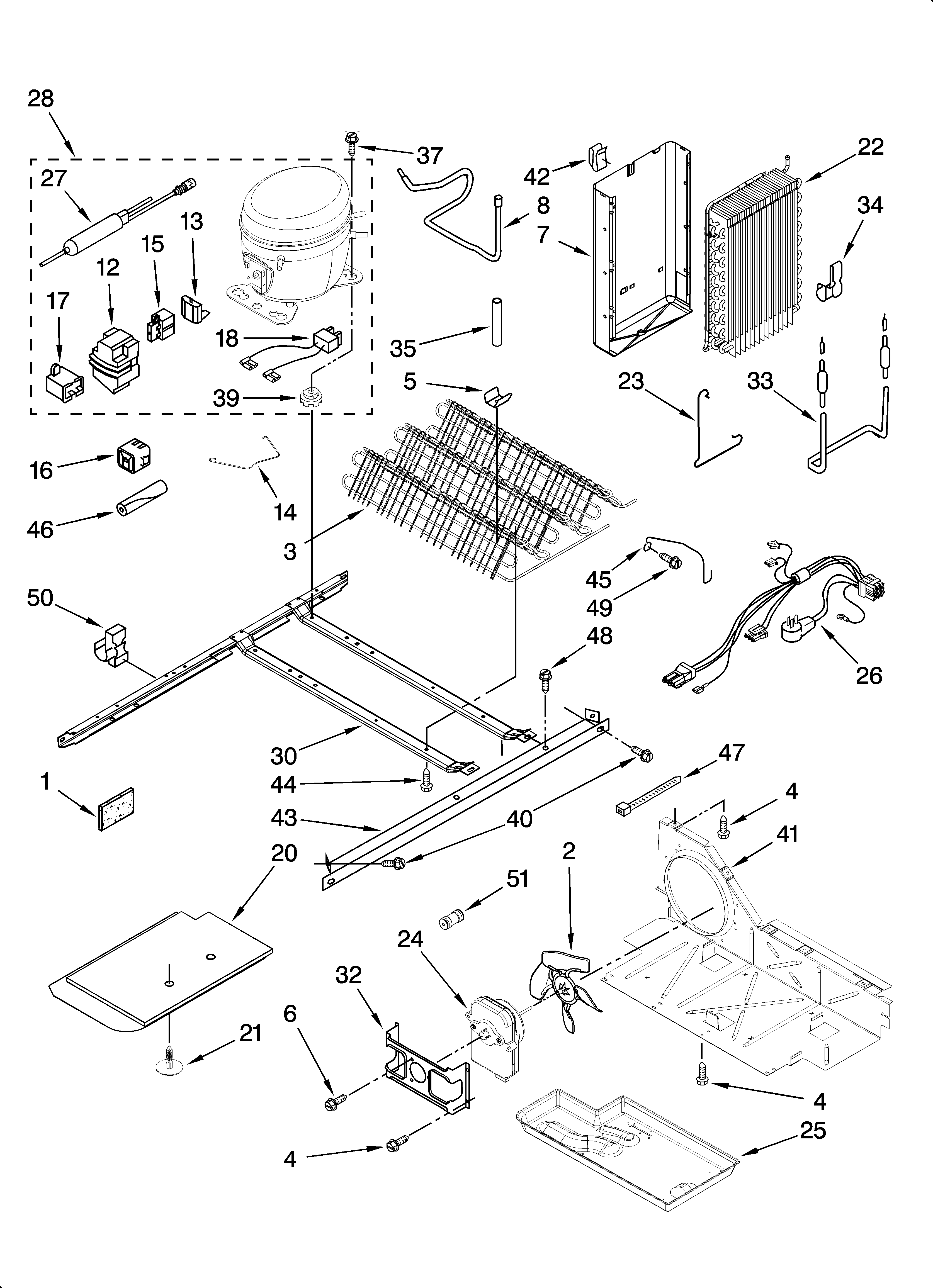 Kenmore 10656732603 unit parts diagram