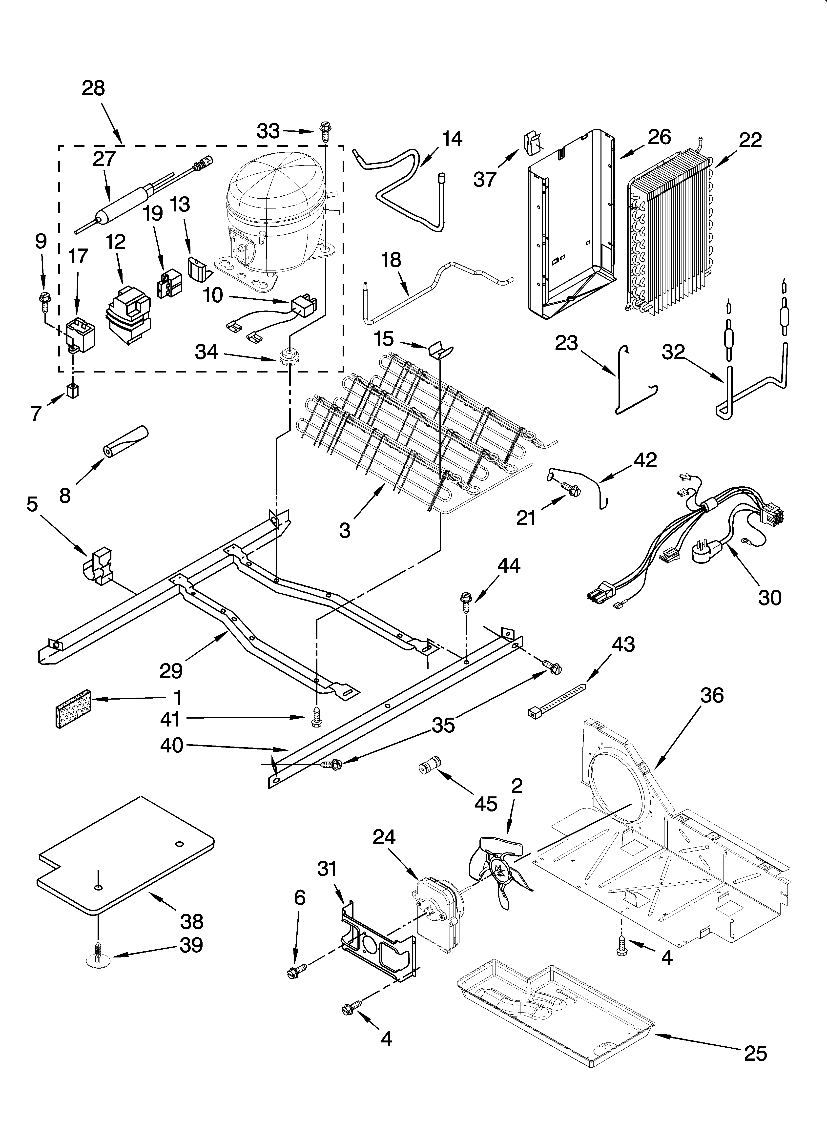 Kenmore 10658232700 unit parts diagram