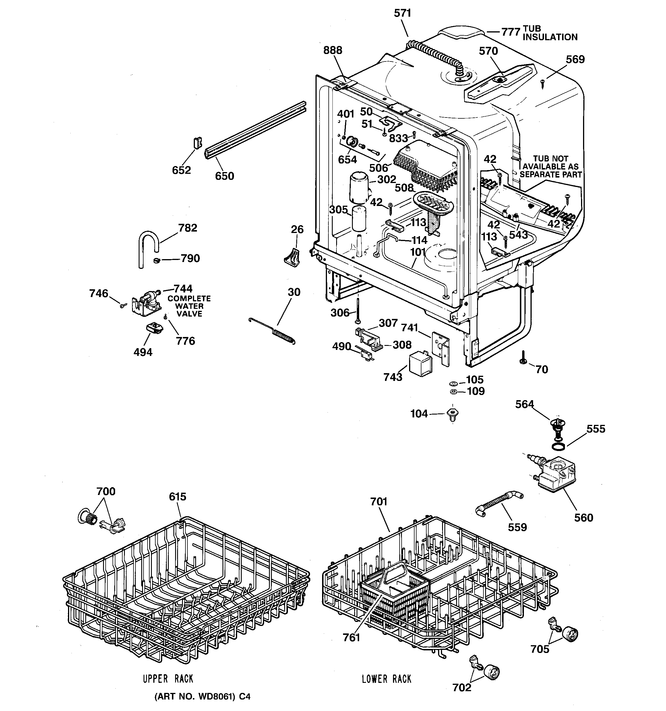 Kenmore 36314387000 body parts diagram