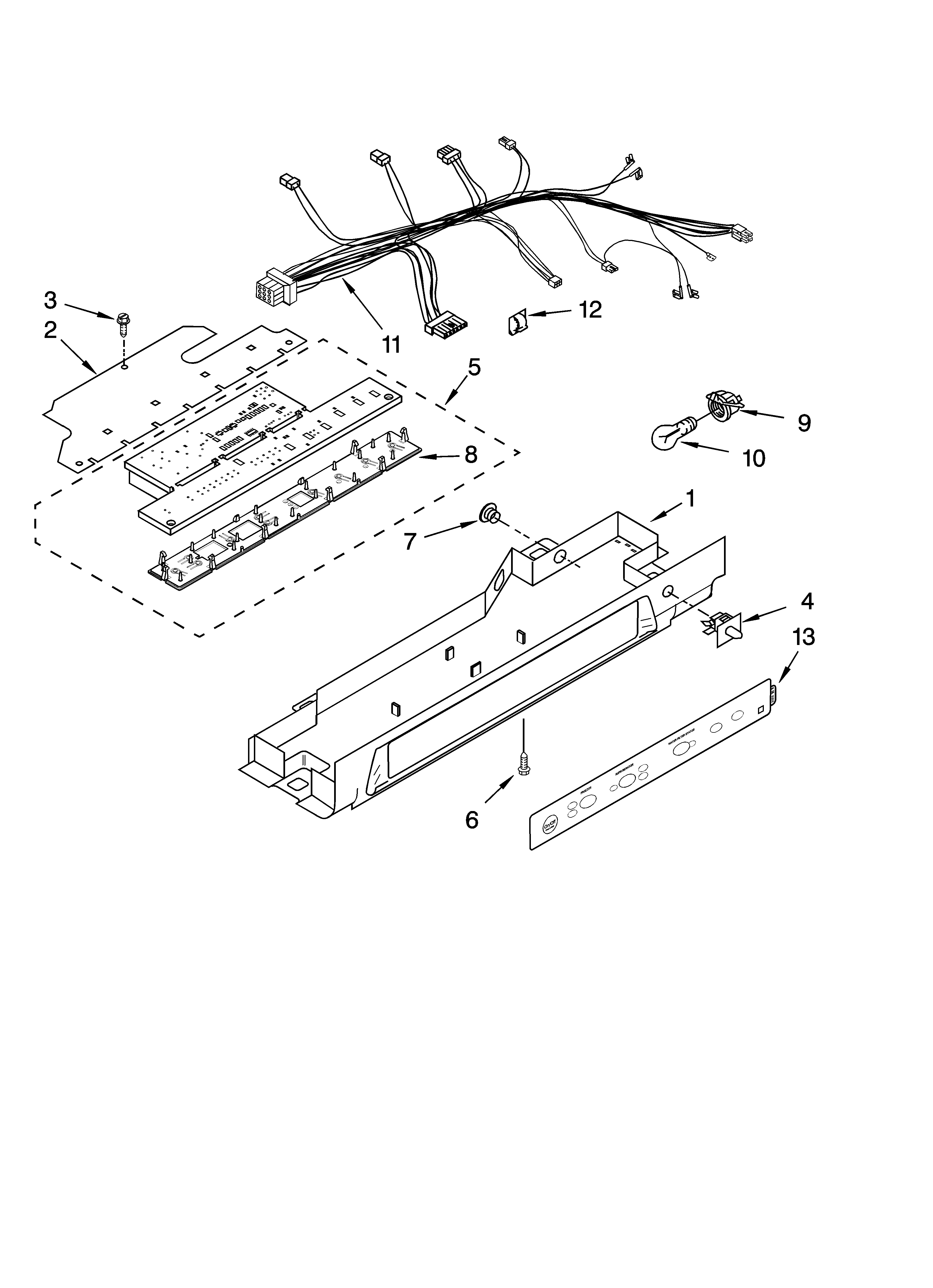 Kenmore 10656532400 control parts diagram