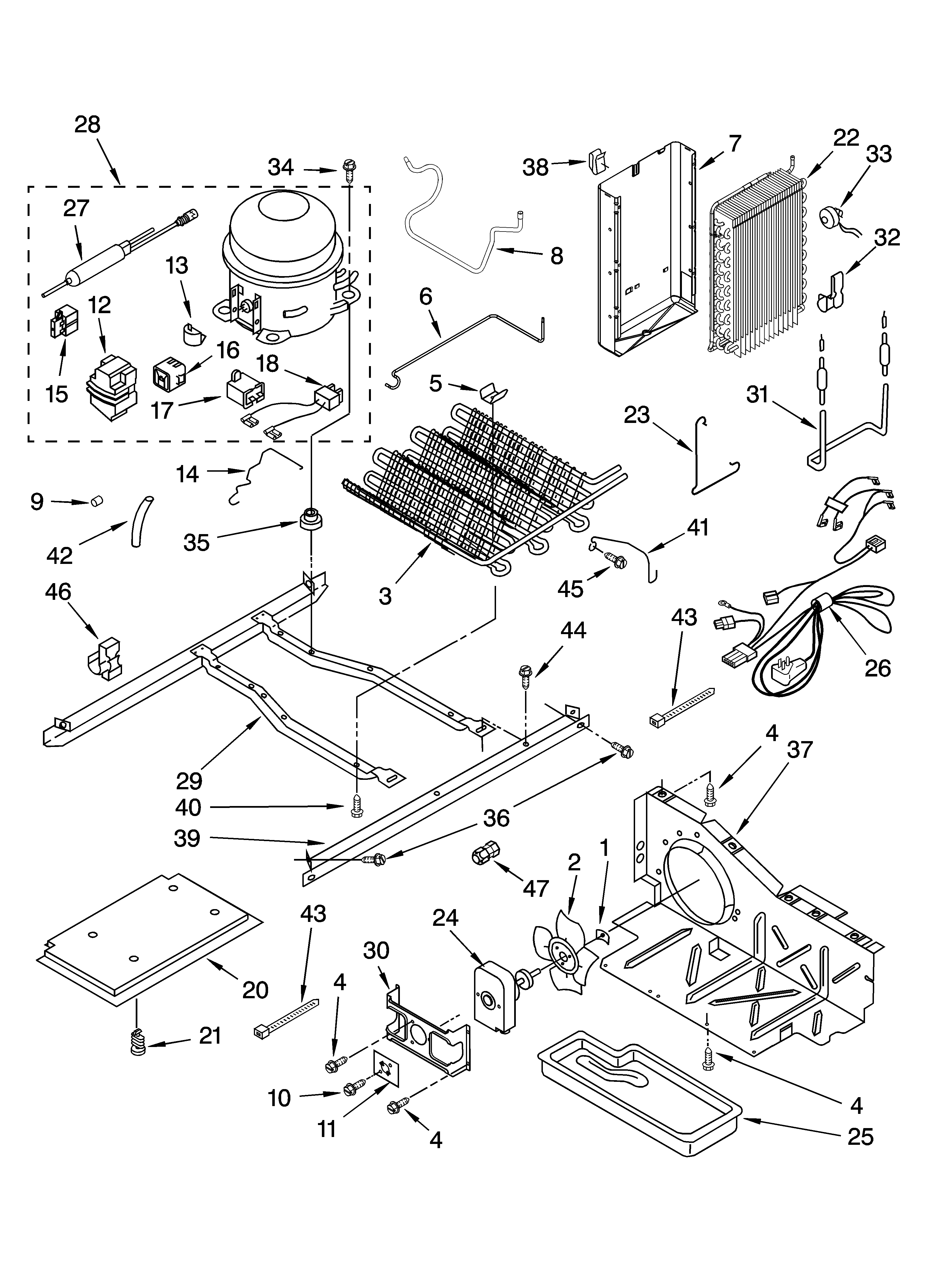 Kenmore 10656532400 unit parts diagram