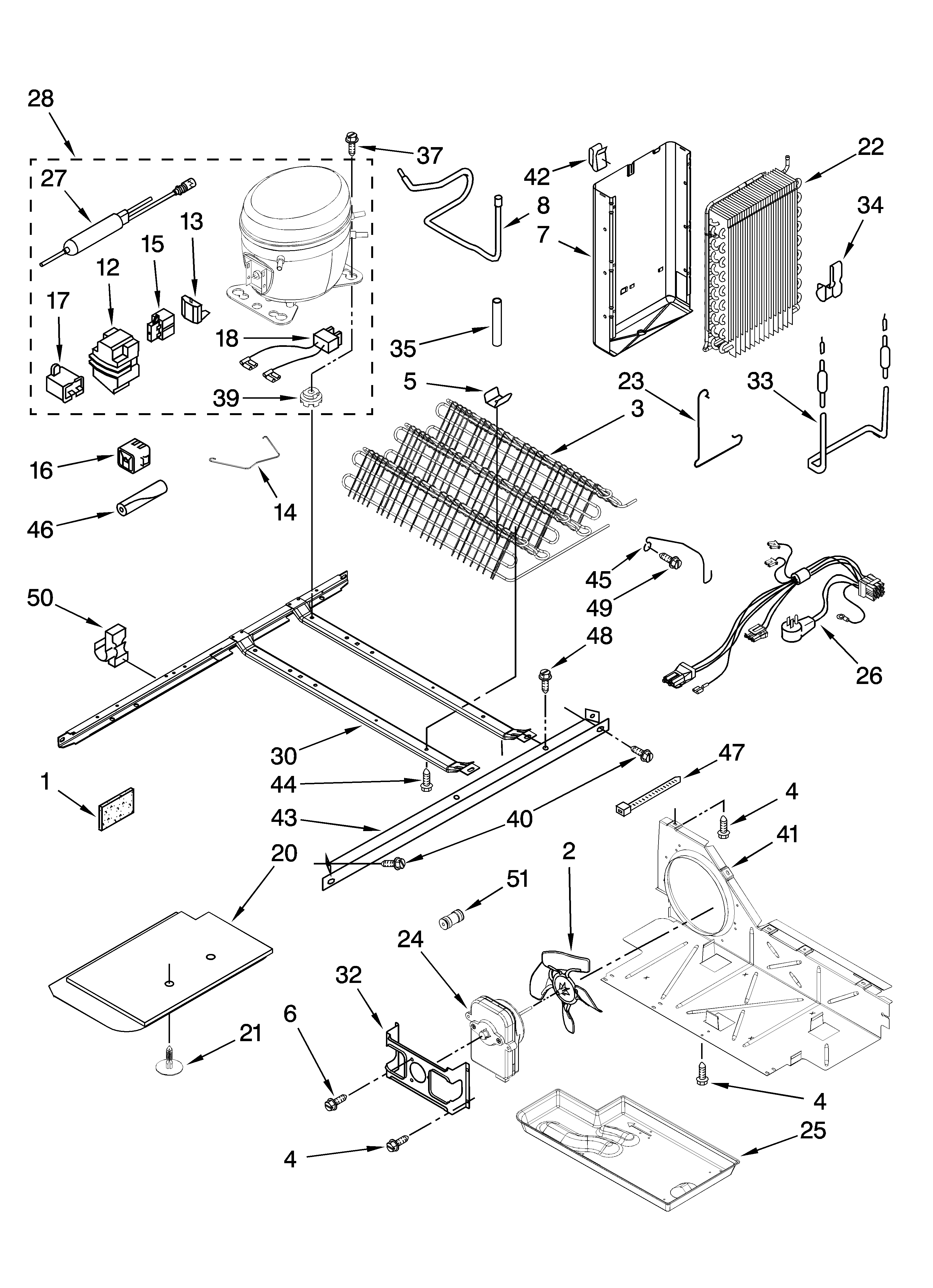 Kenmore 10656736604 unit parts diagram