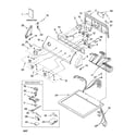 Kenmore 11068832700 top and console parts diagram