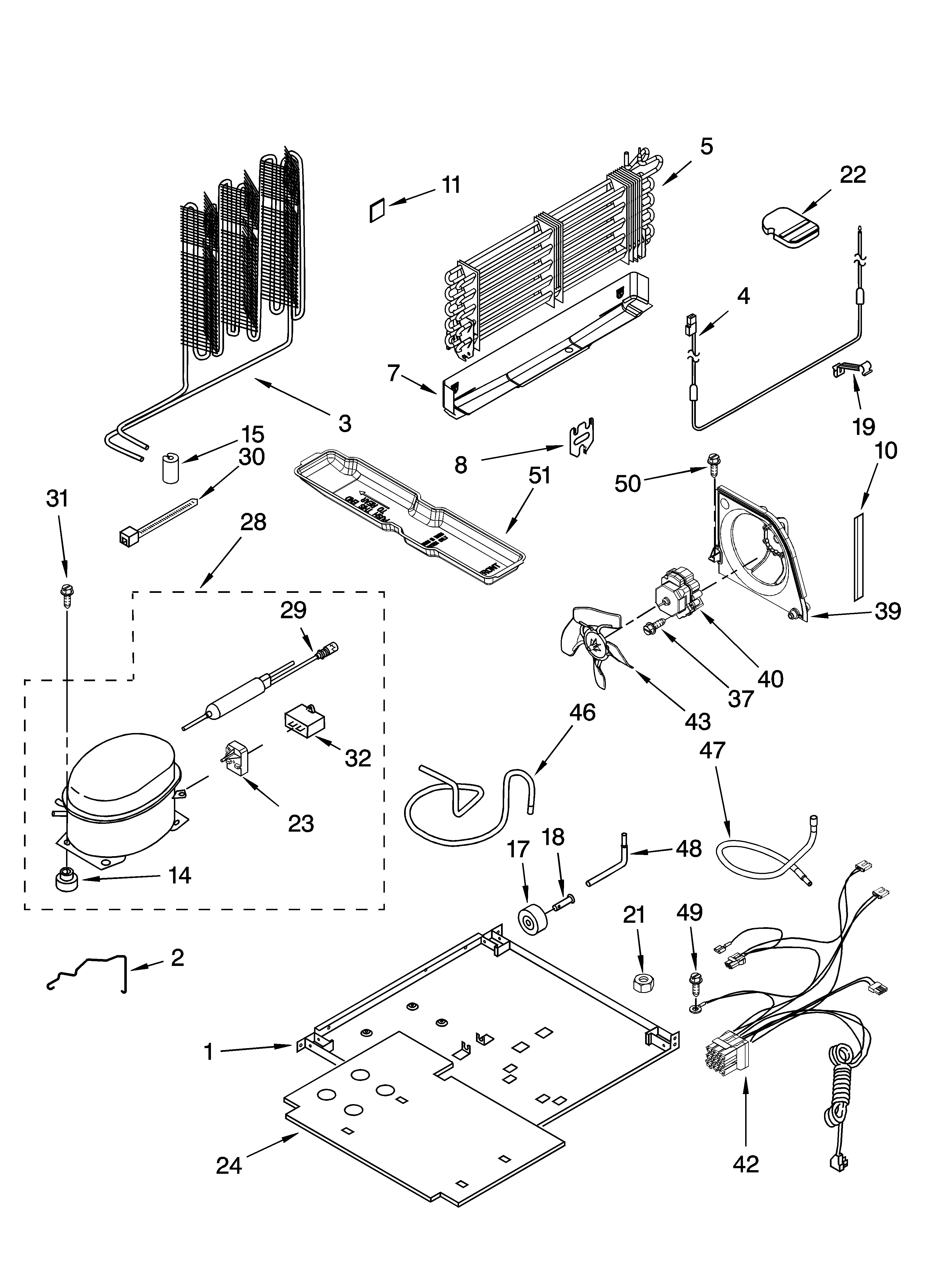 Kenmore 10677229700 unit parts diagram