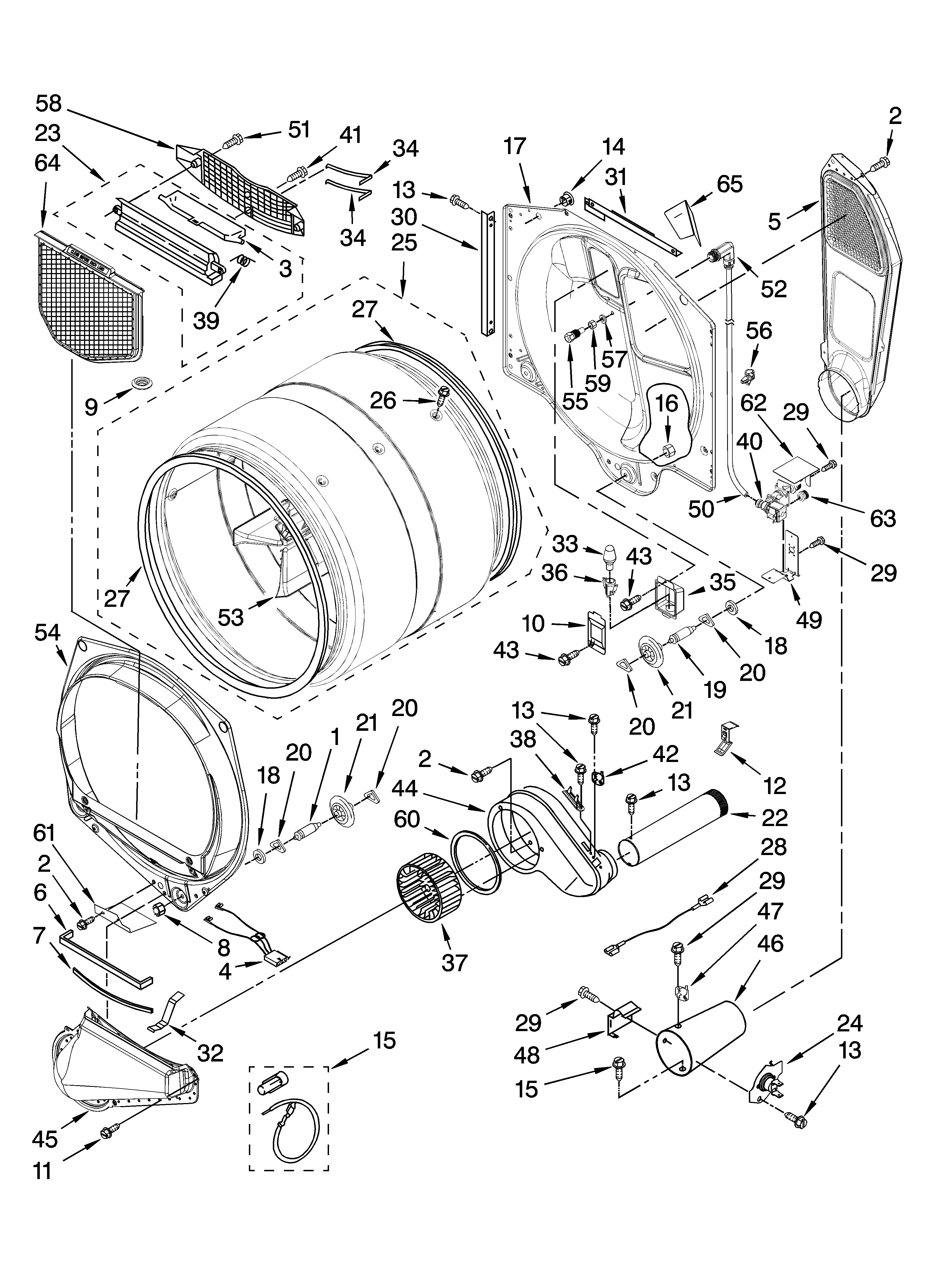 Kenmore Elite 11096742700 bulkhead parts diagram