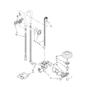 Kenmore Elite 66513129K701 fill, drain and overfill parts diagram