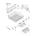 Kenmore Elite 66513423K701 upper rack and track parts diagram