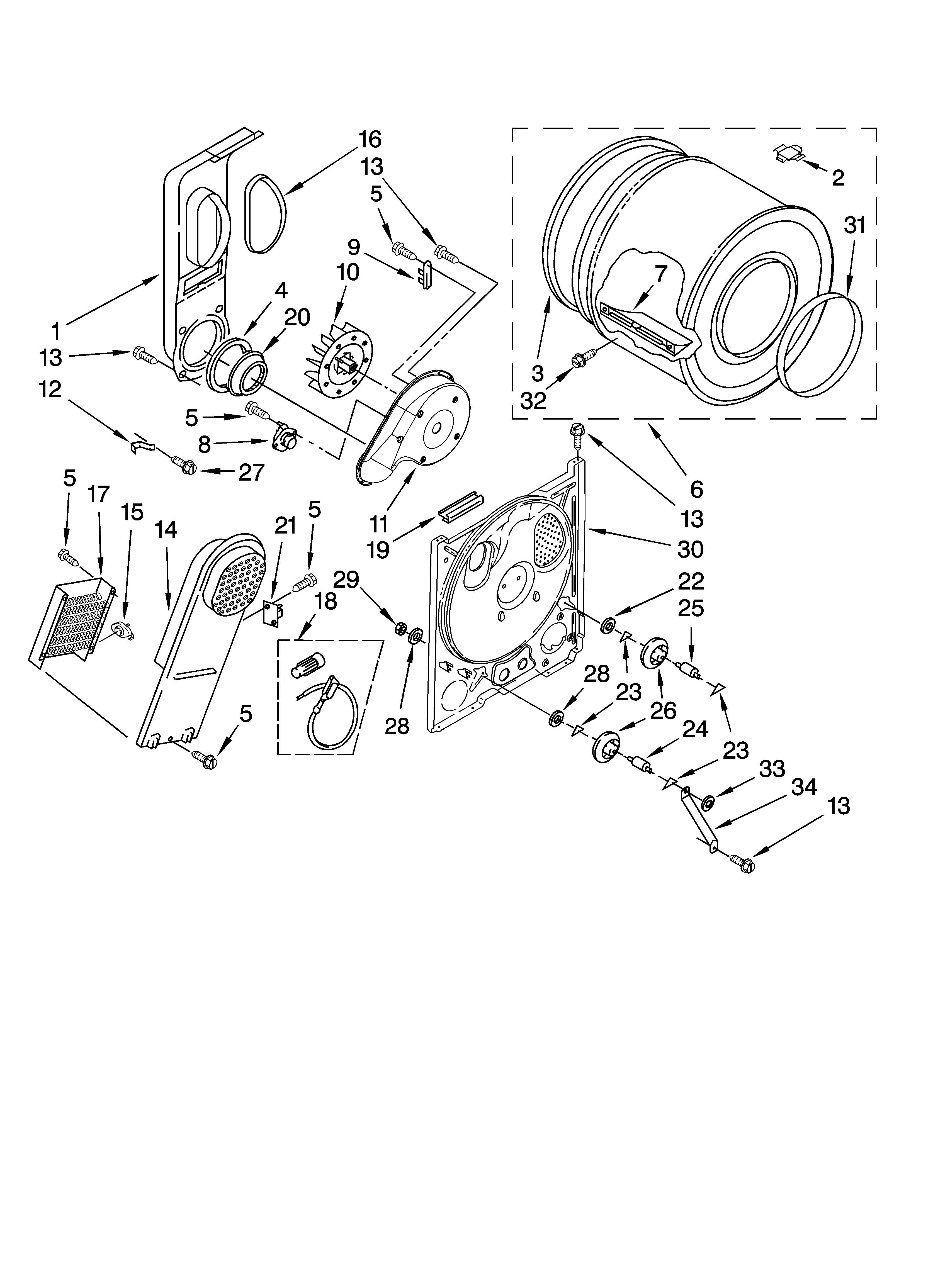 Kenmore 11068402700 bulkhead parts, optional parts (not included) diagram