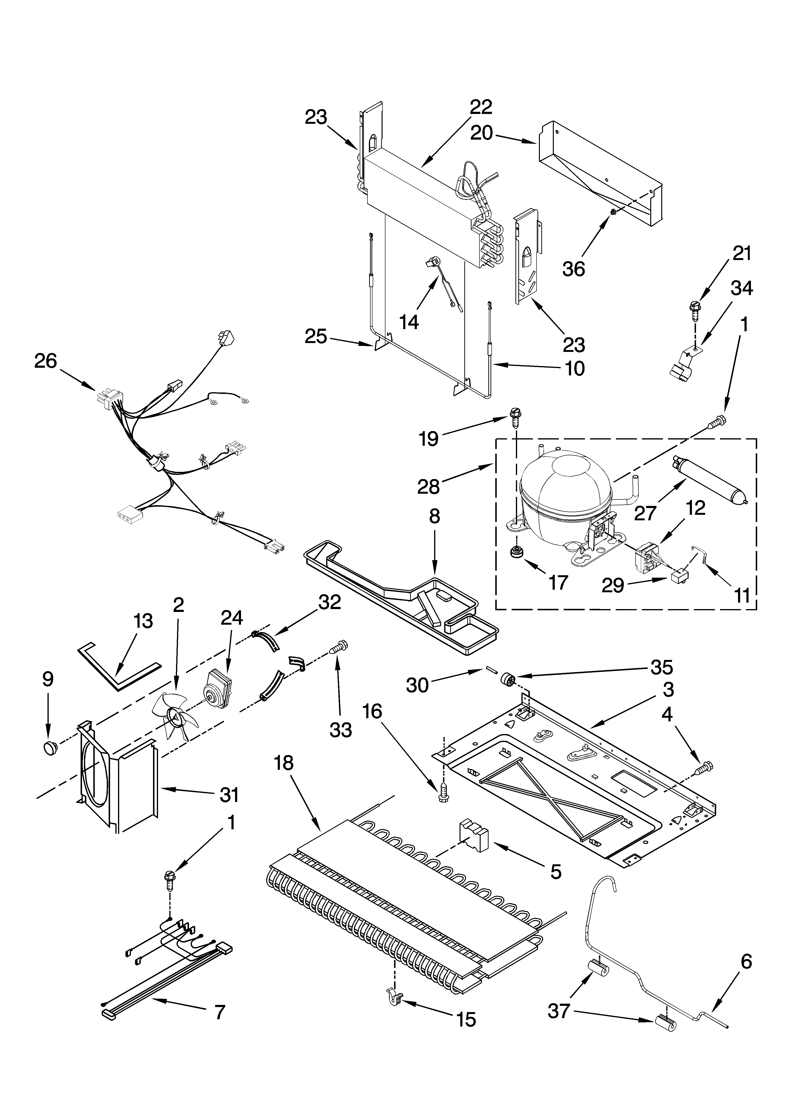 Kenmore Elite 59676064701 unit parts diagram