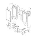 Kenmore Elite 59676602701 refrigerator door parts diagram