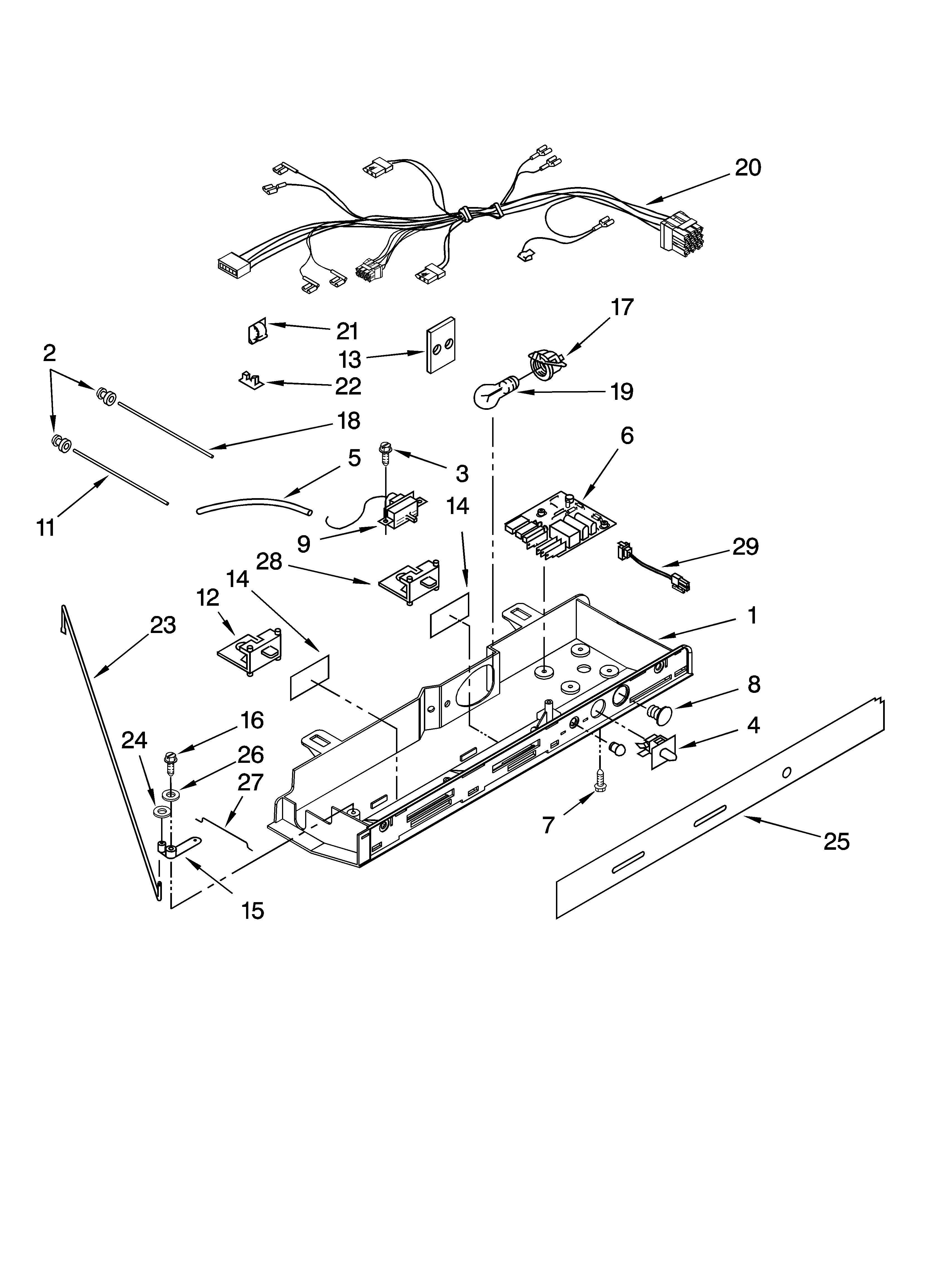 Kenmore 10658913800 control parts diagram