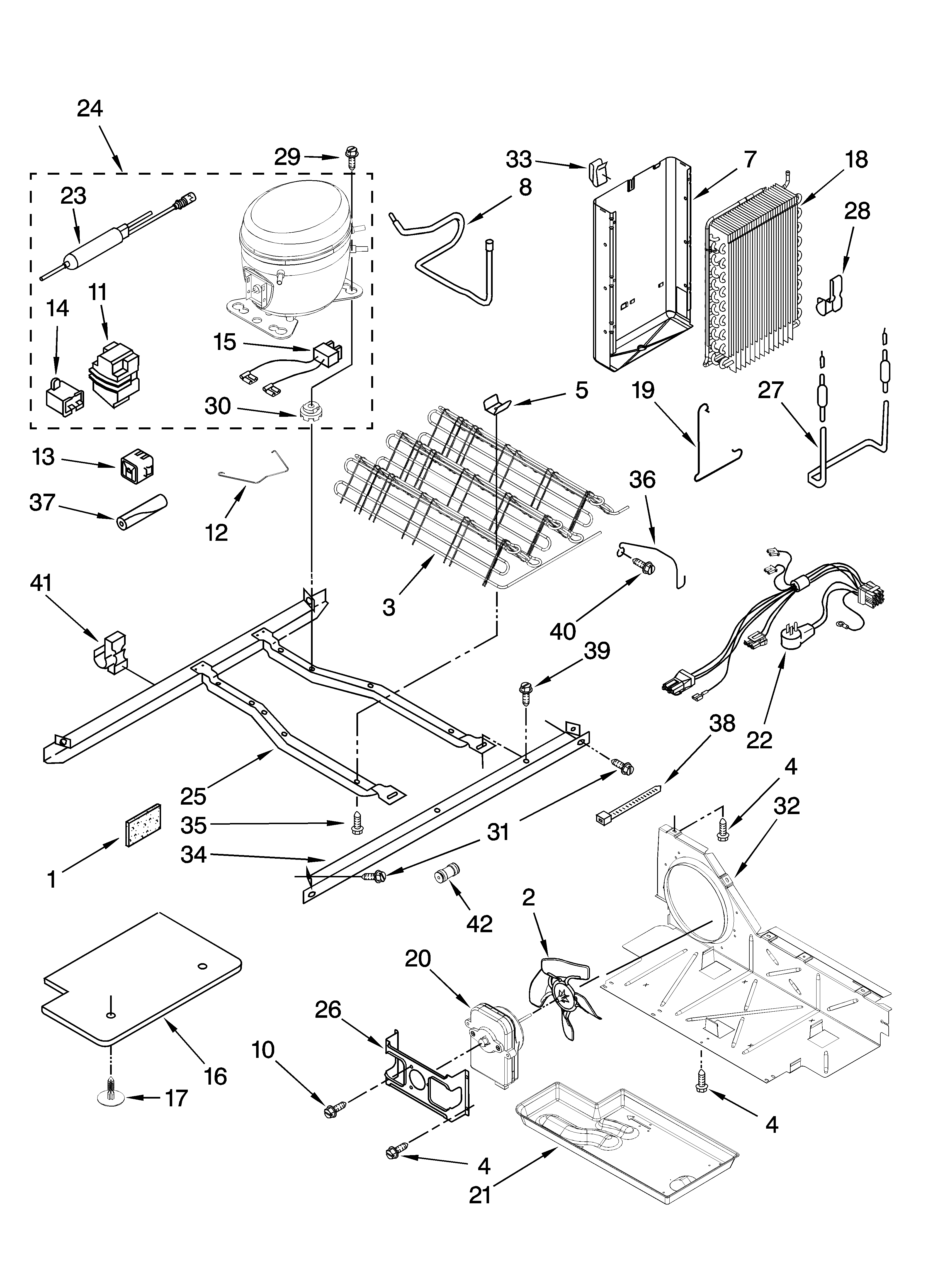 Kenmore 10658913800 unit parts diagram