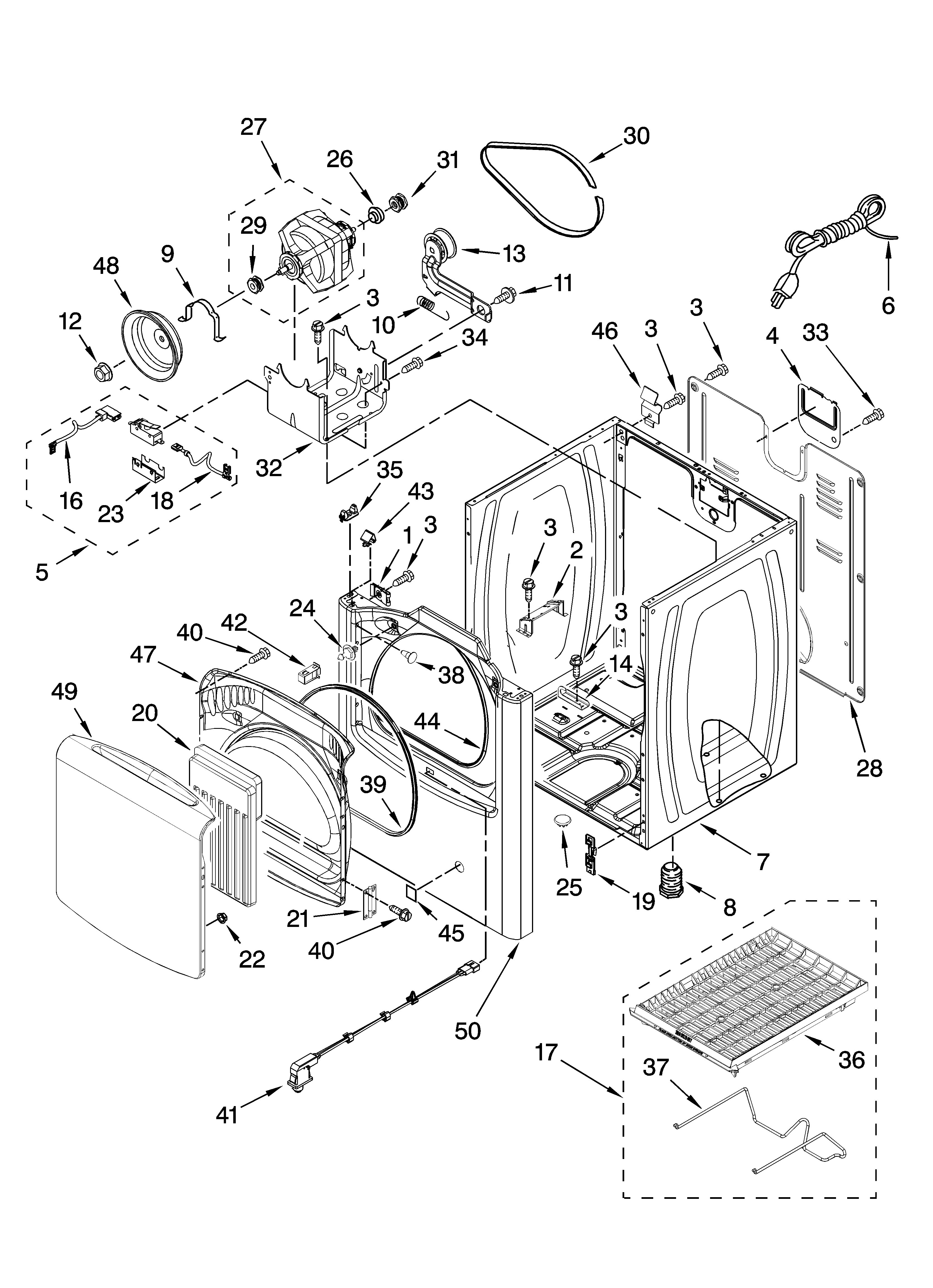 Kenmore Elite 11077042600 cabinet parts diagram