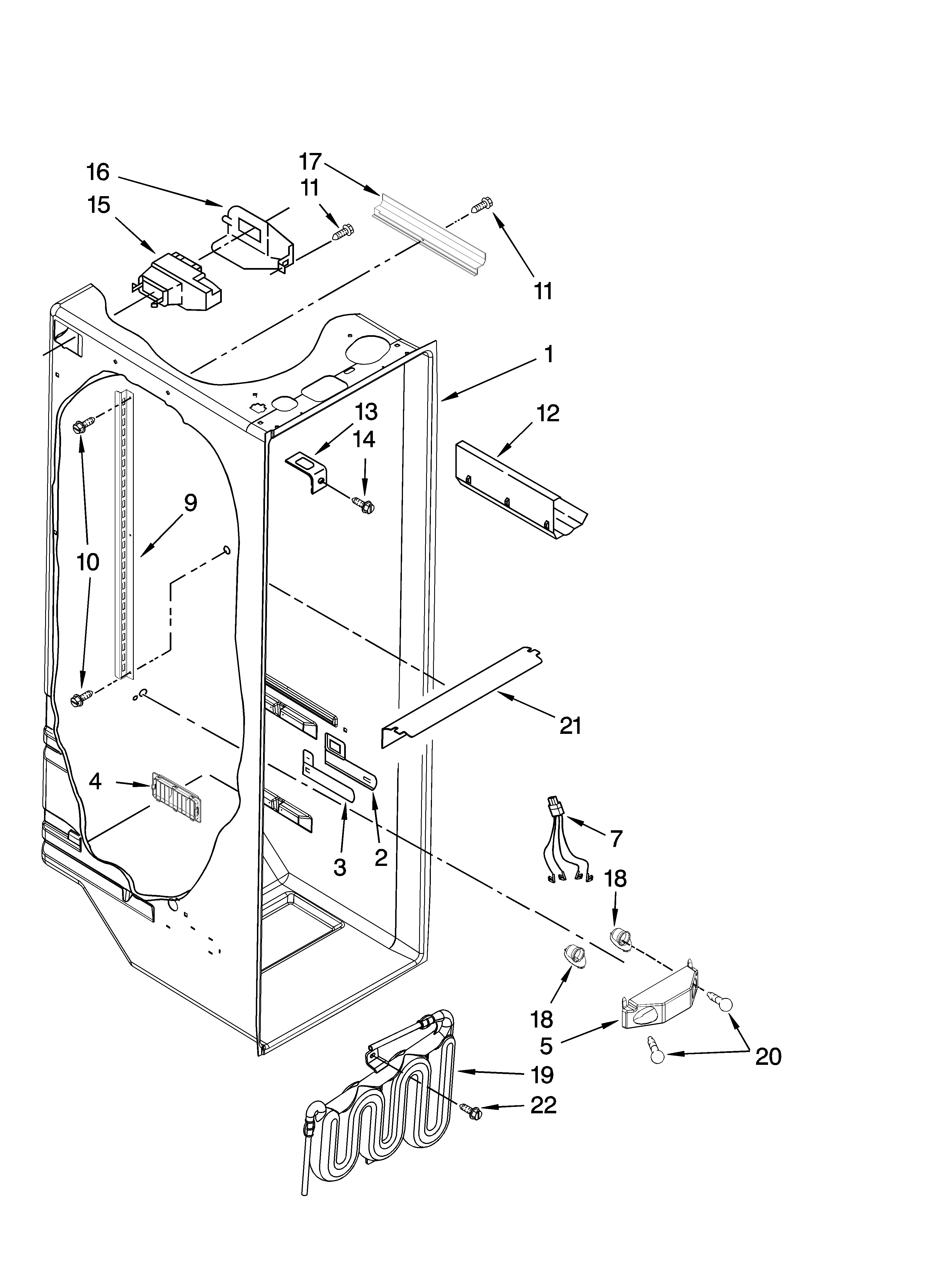 Kenmore 10656872603 refrigerator liner parts diagram