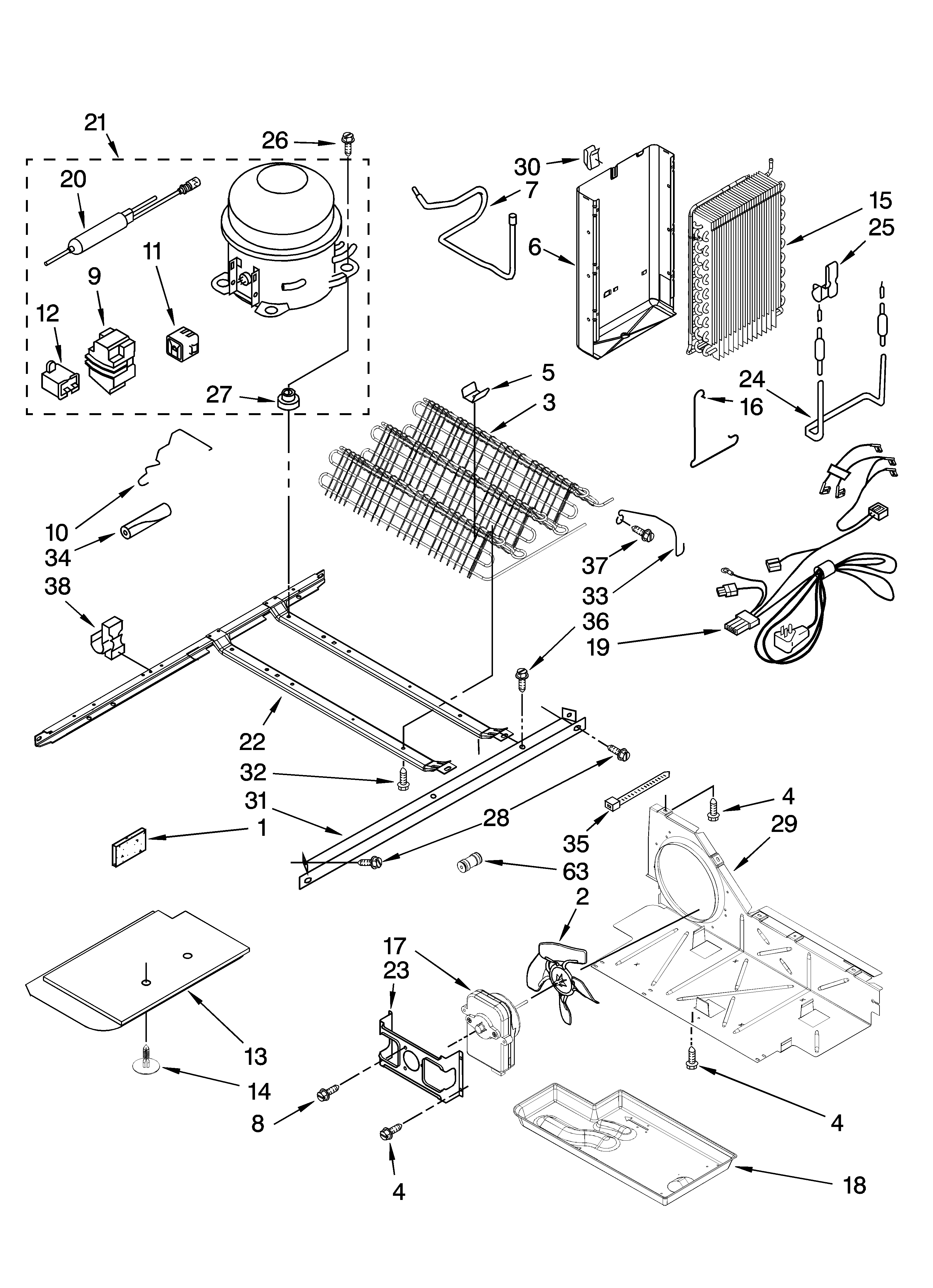 Kenmore 10656872603 unit parts diagram
