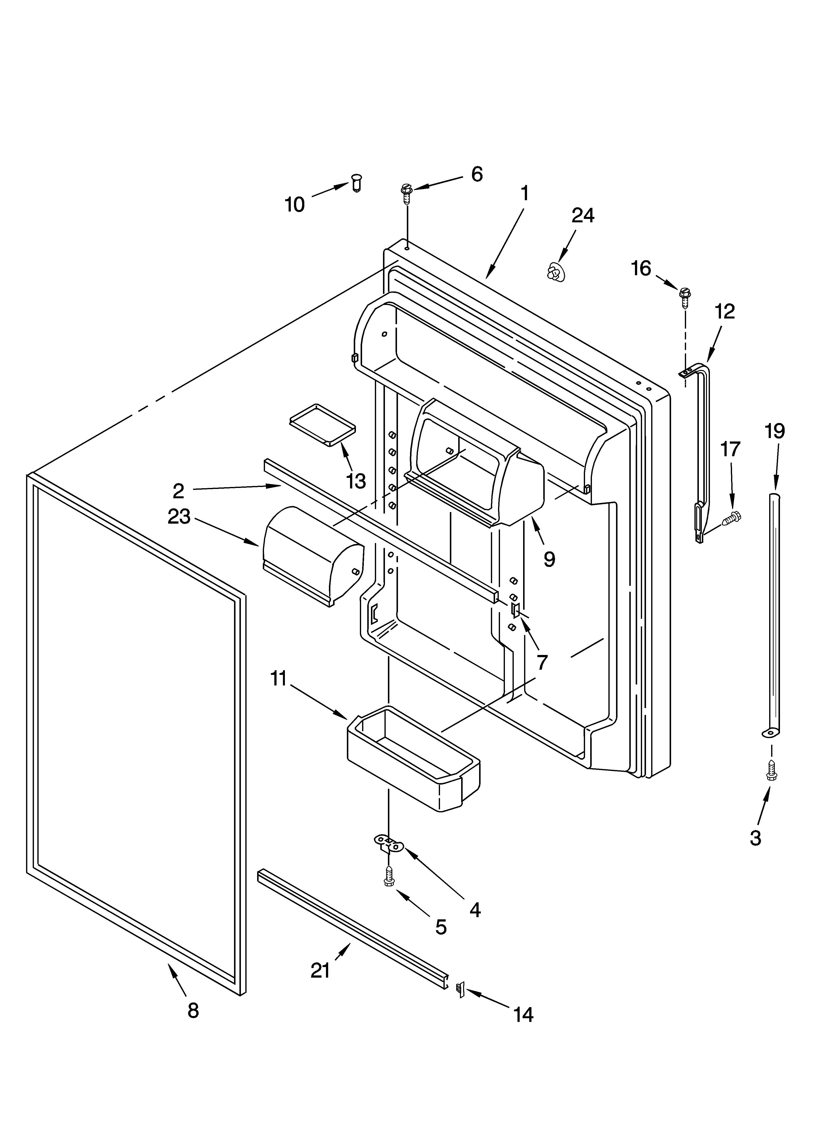 Kenmore 10678239800 refrigerator door parts diagram