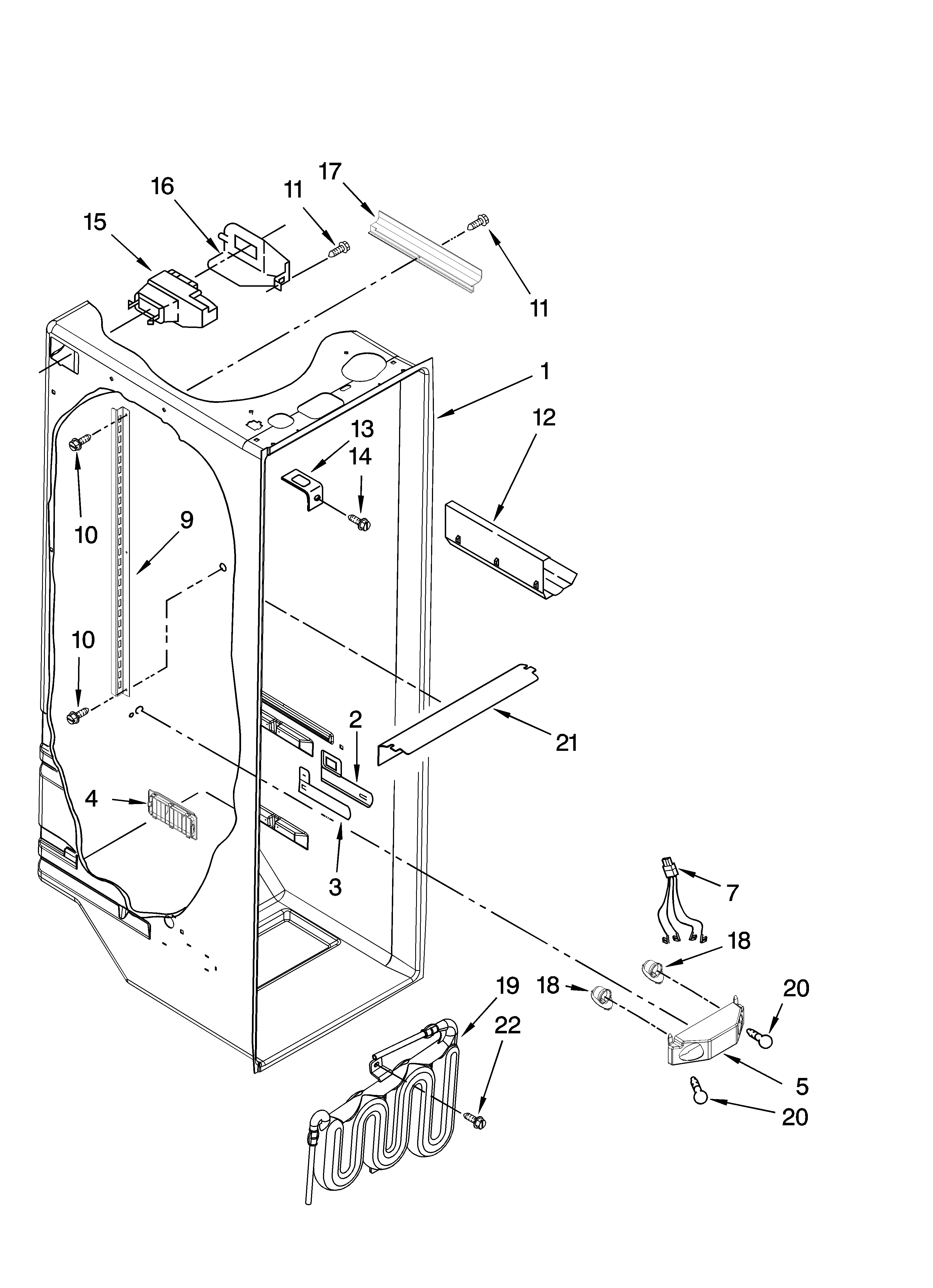 Kenmore 10656823605 refrigerator liner parts diagram