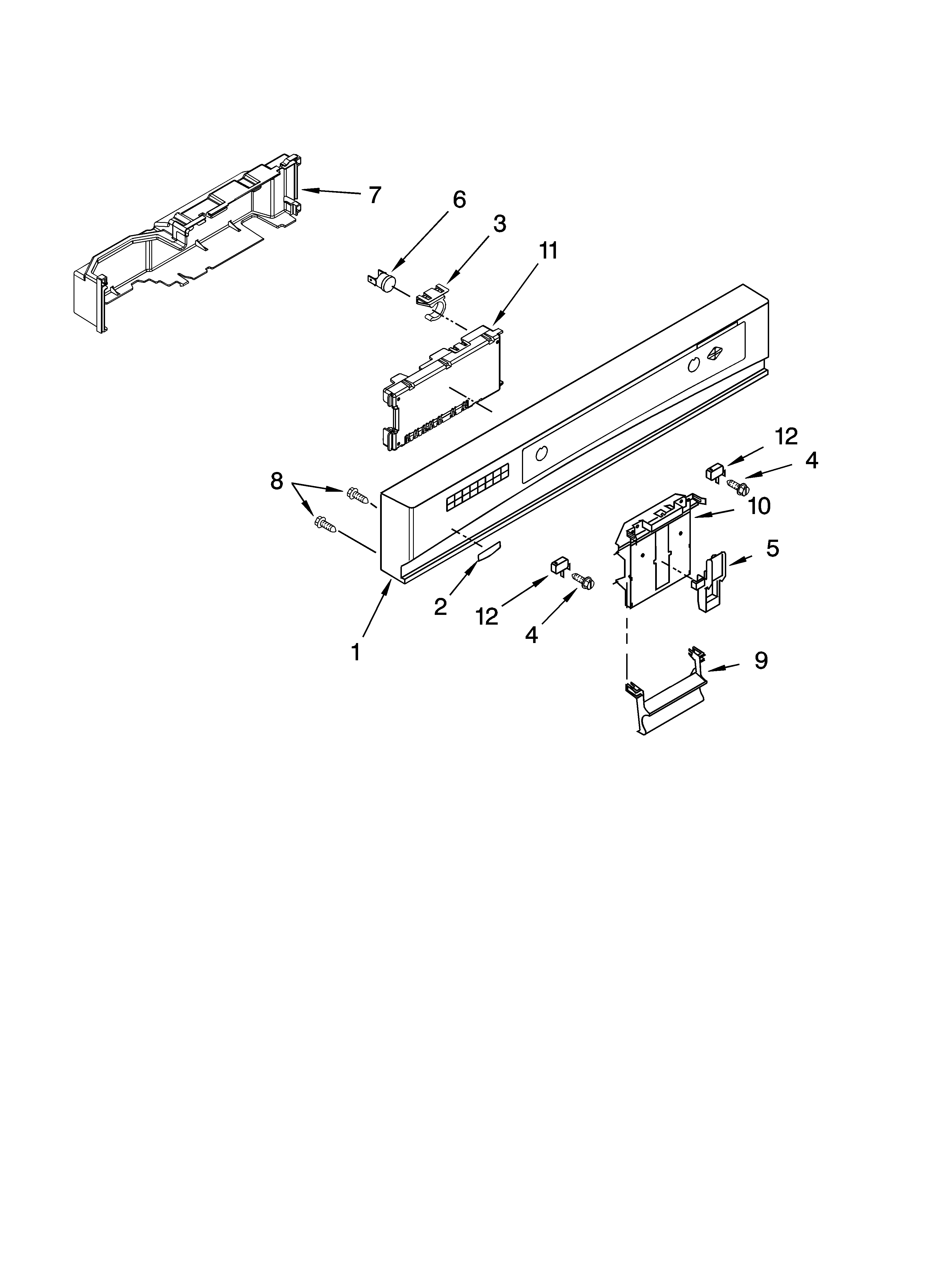 Kenmore Elite 66513753K602 control panel parts diagram