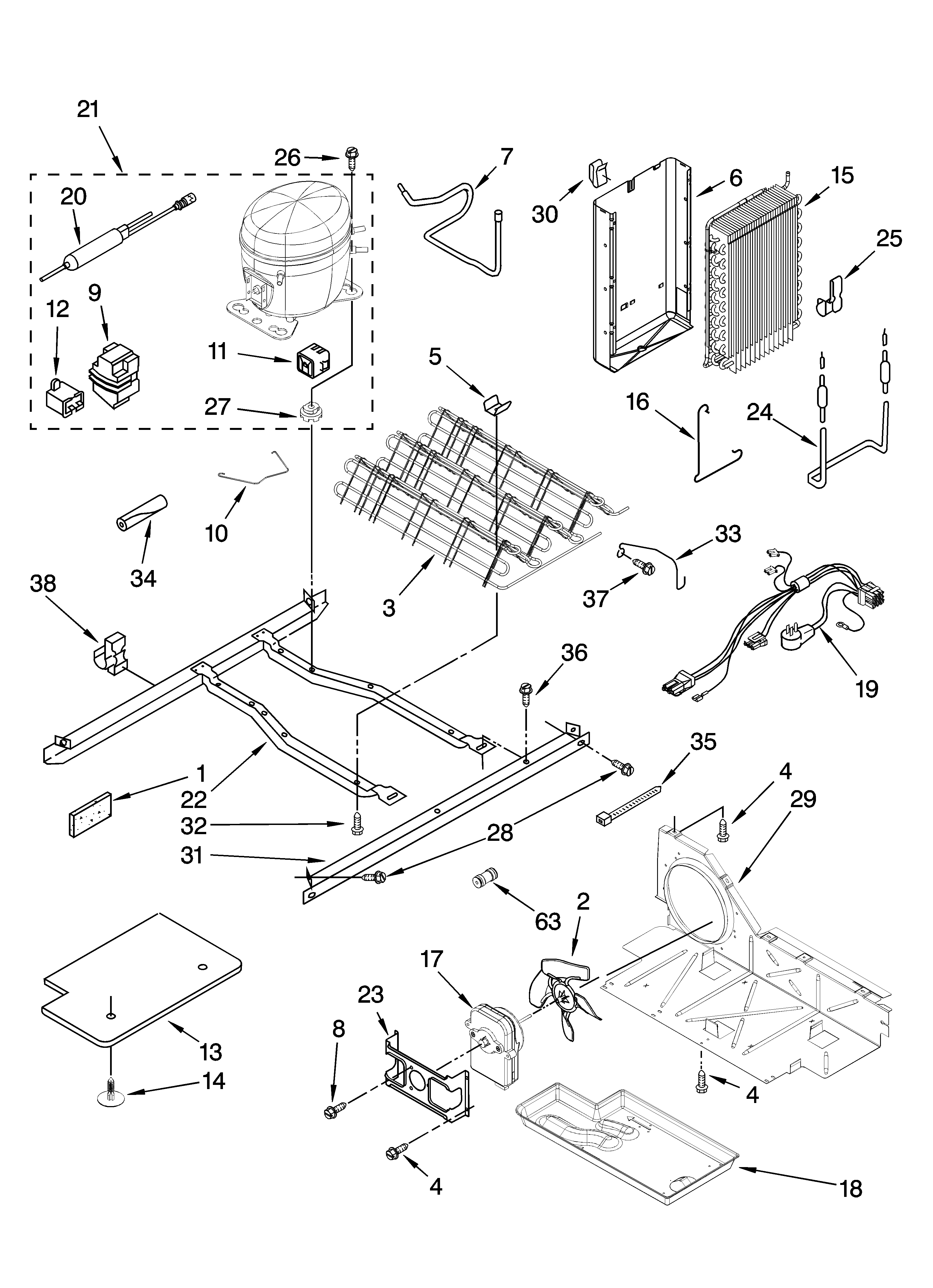 Kenmore 10657033603 unit parts diagram
