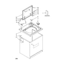 Kenmore 11028782700 top and cabinet parts diagram