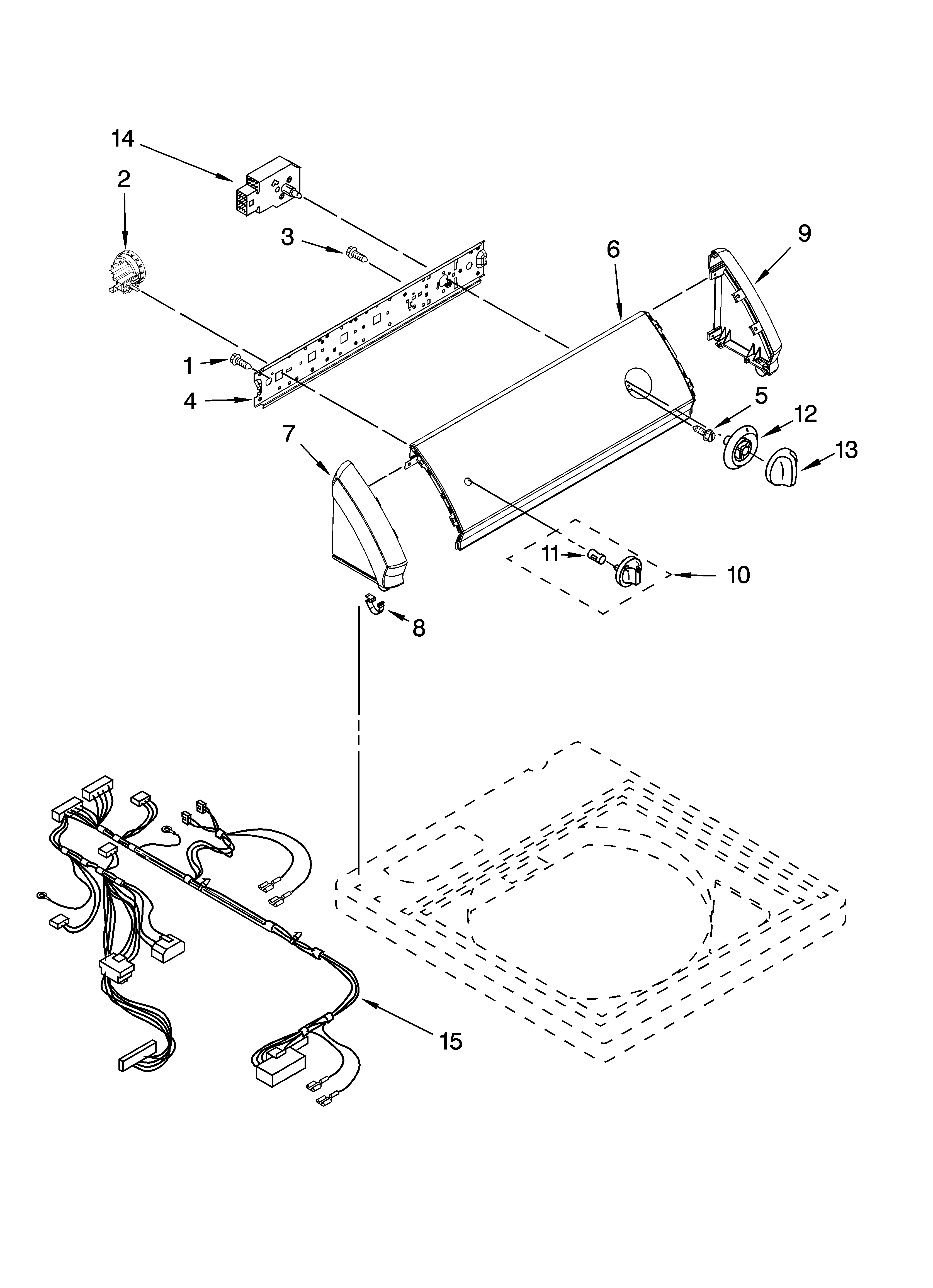 Kenmore 11028372700 control panel parts diagram