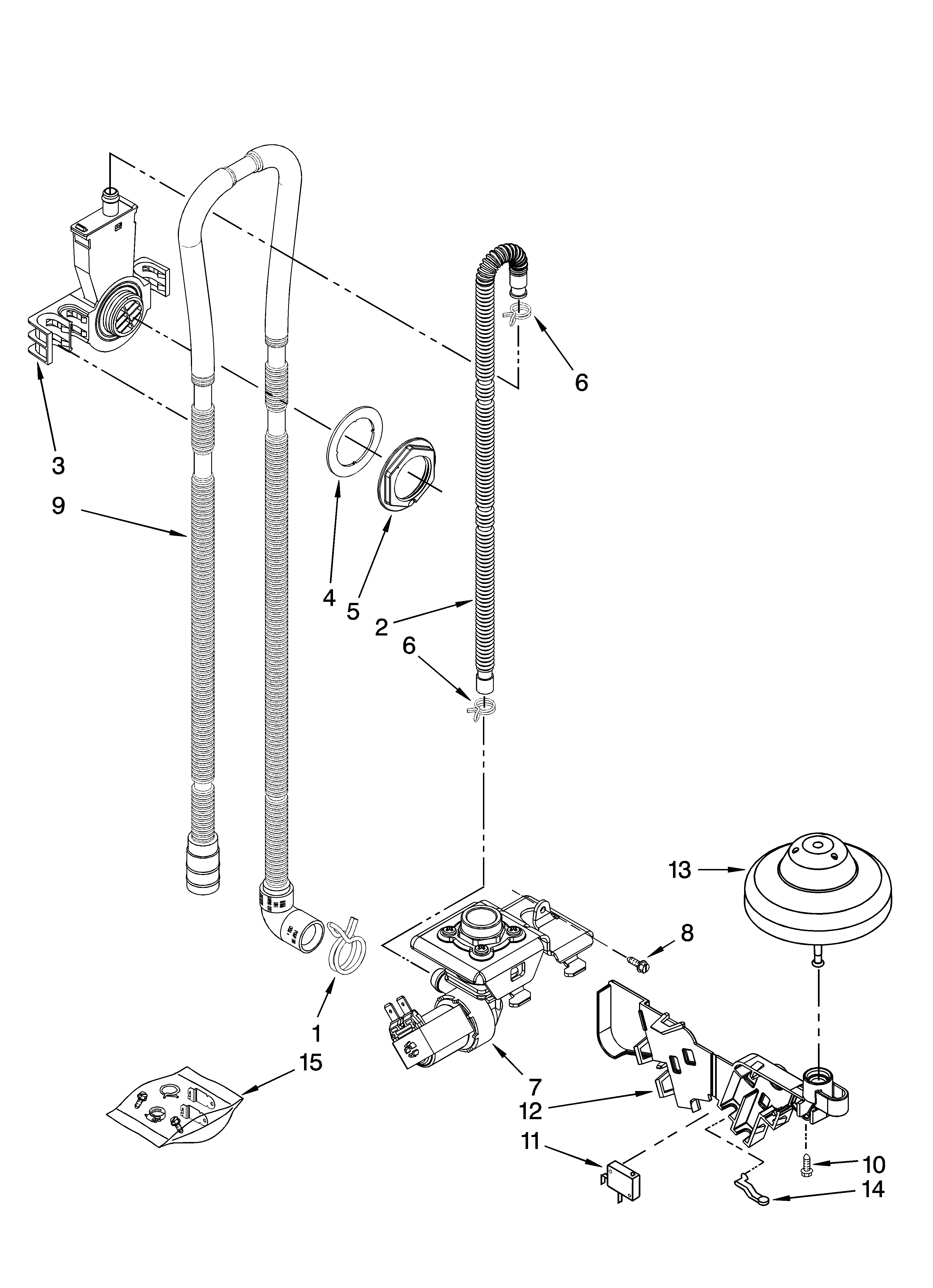 Kenmore 66513589K700 fill and overfill parts diagram