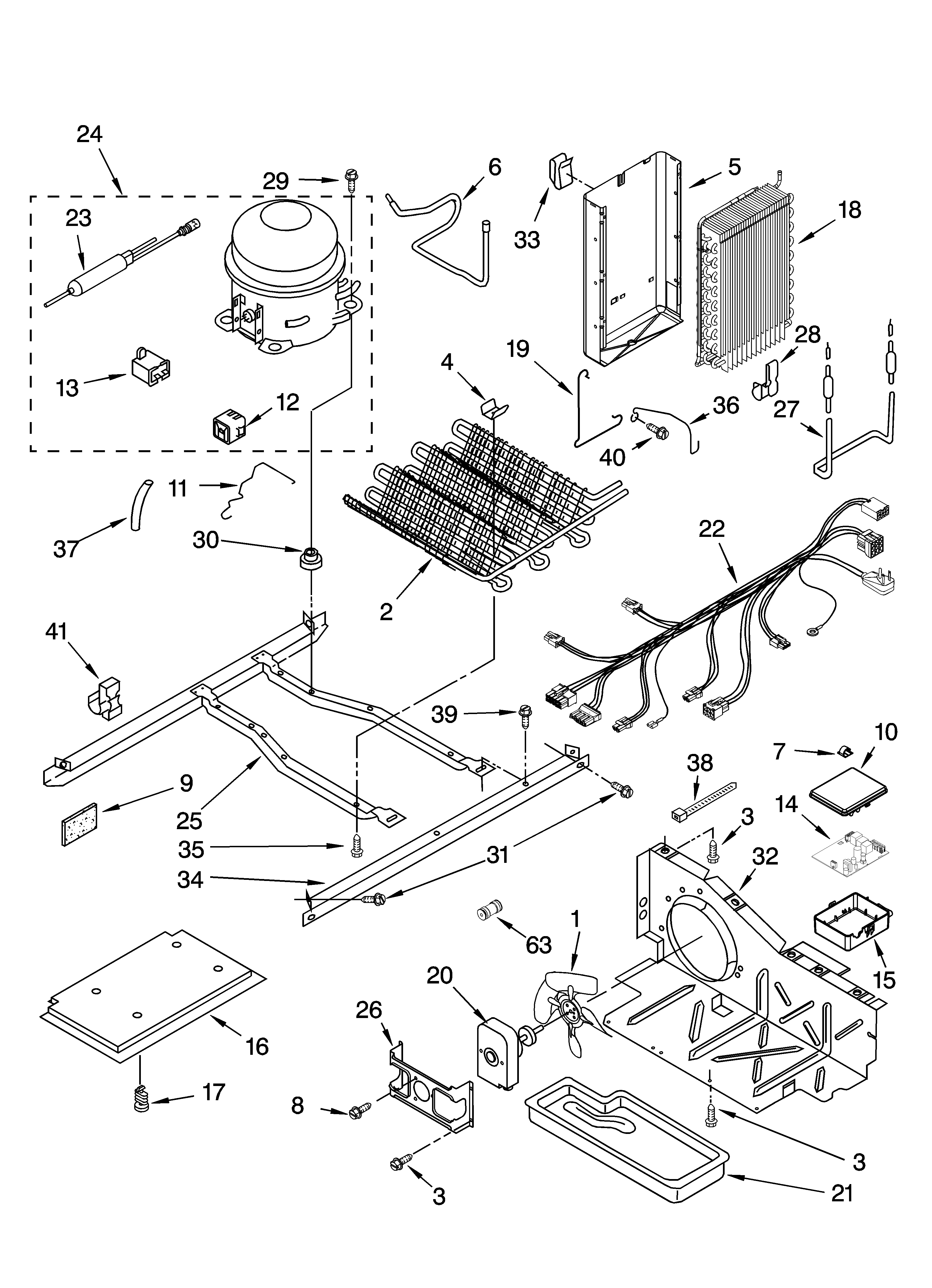 Kenmore Elite 10657712702 unit parts diagram