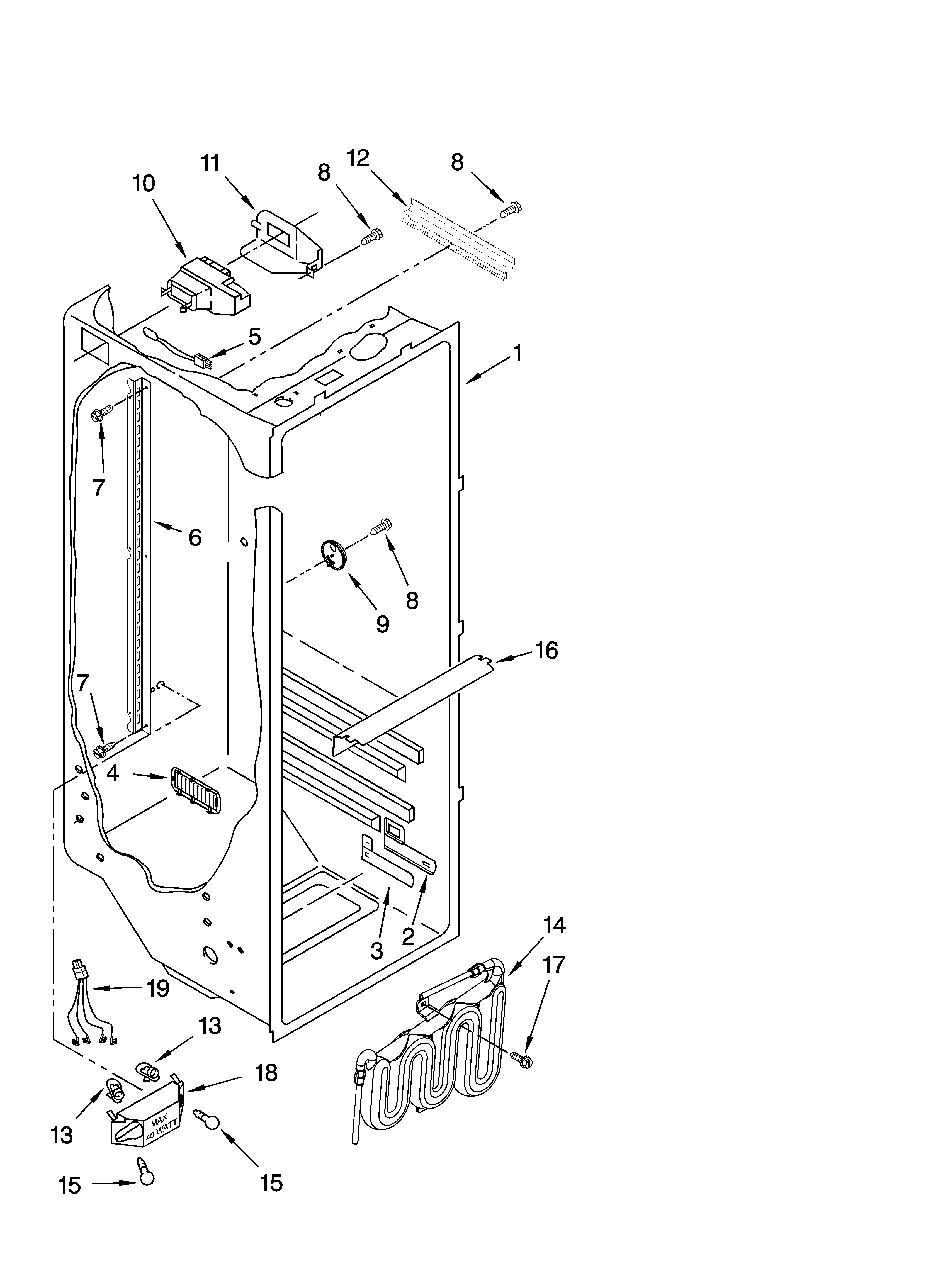 Kenmore Elite 10657794702 refrigerator liner parts diagram