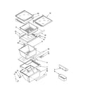 Kenmore Elite 10657799703 refrigerator shelf parts diagram