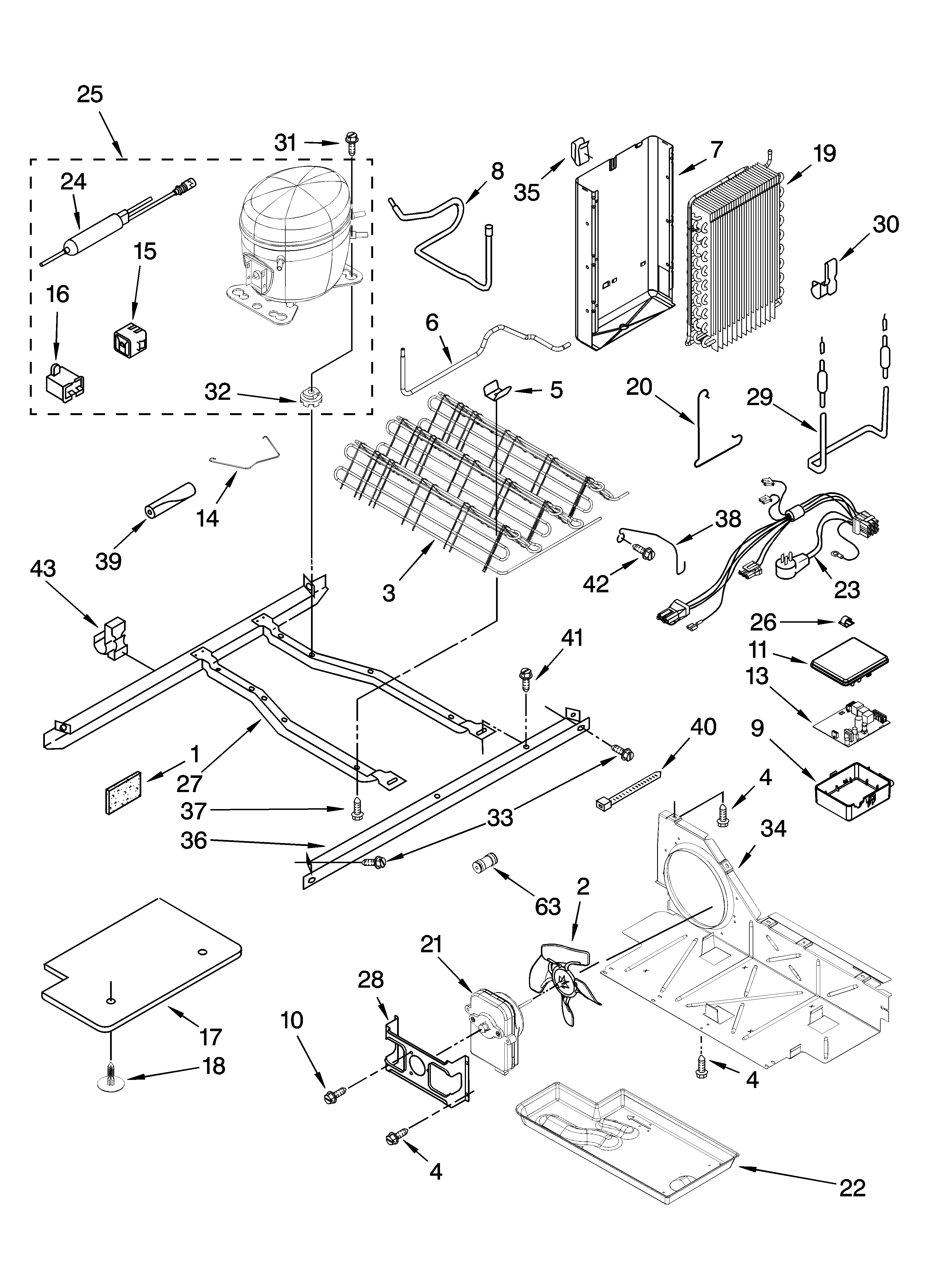 Kenmore 10658039800 unit parts diagram