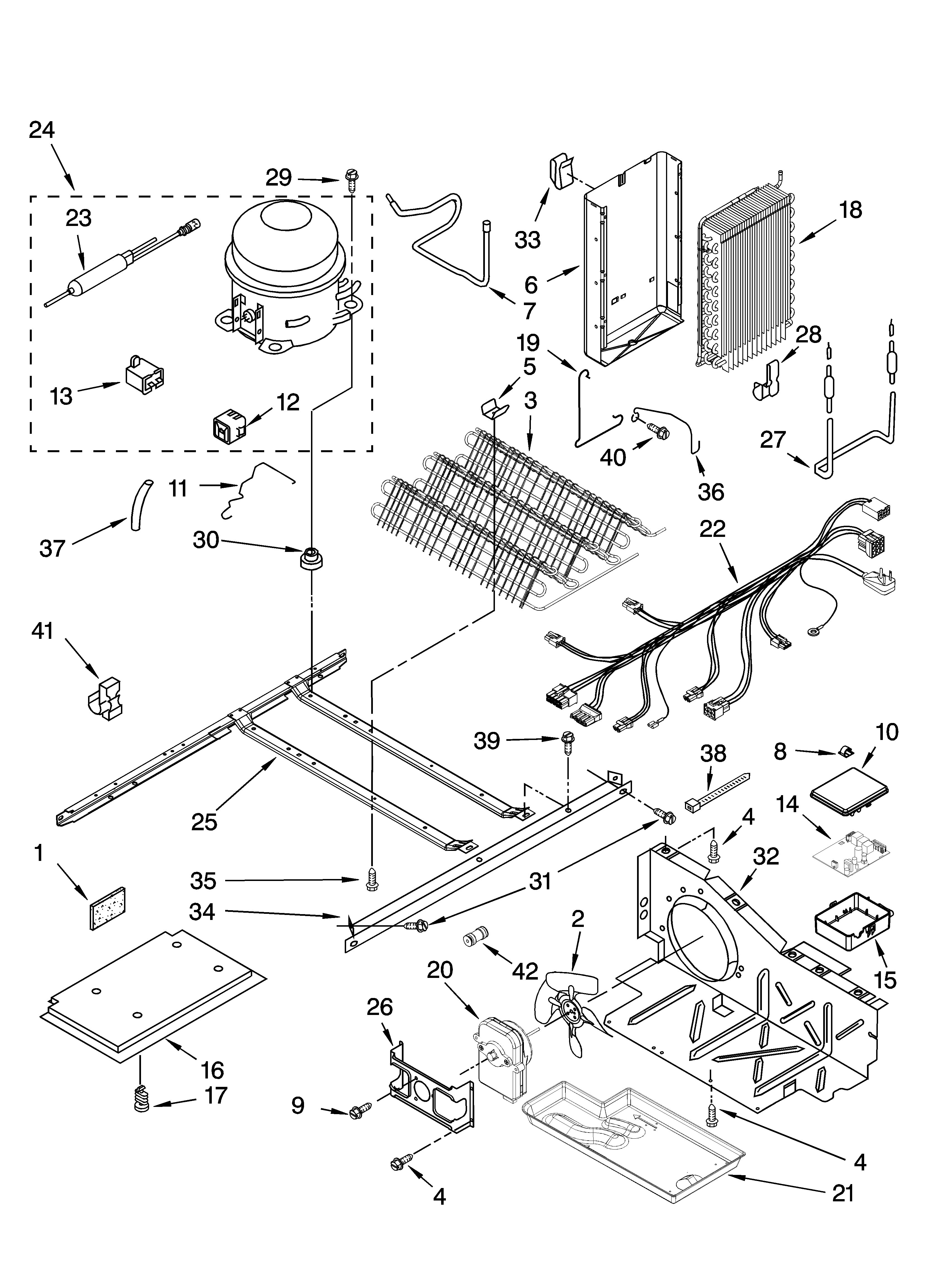 Kenmore Elite 10657453702 unit parts diagram