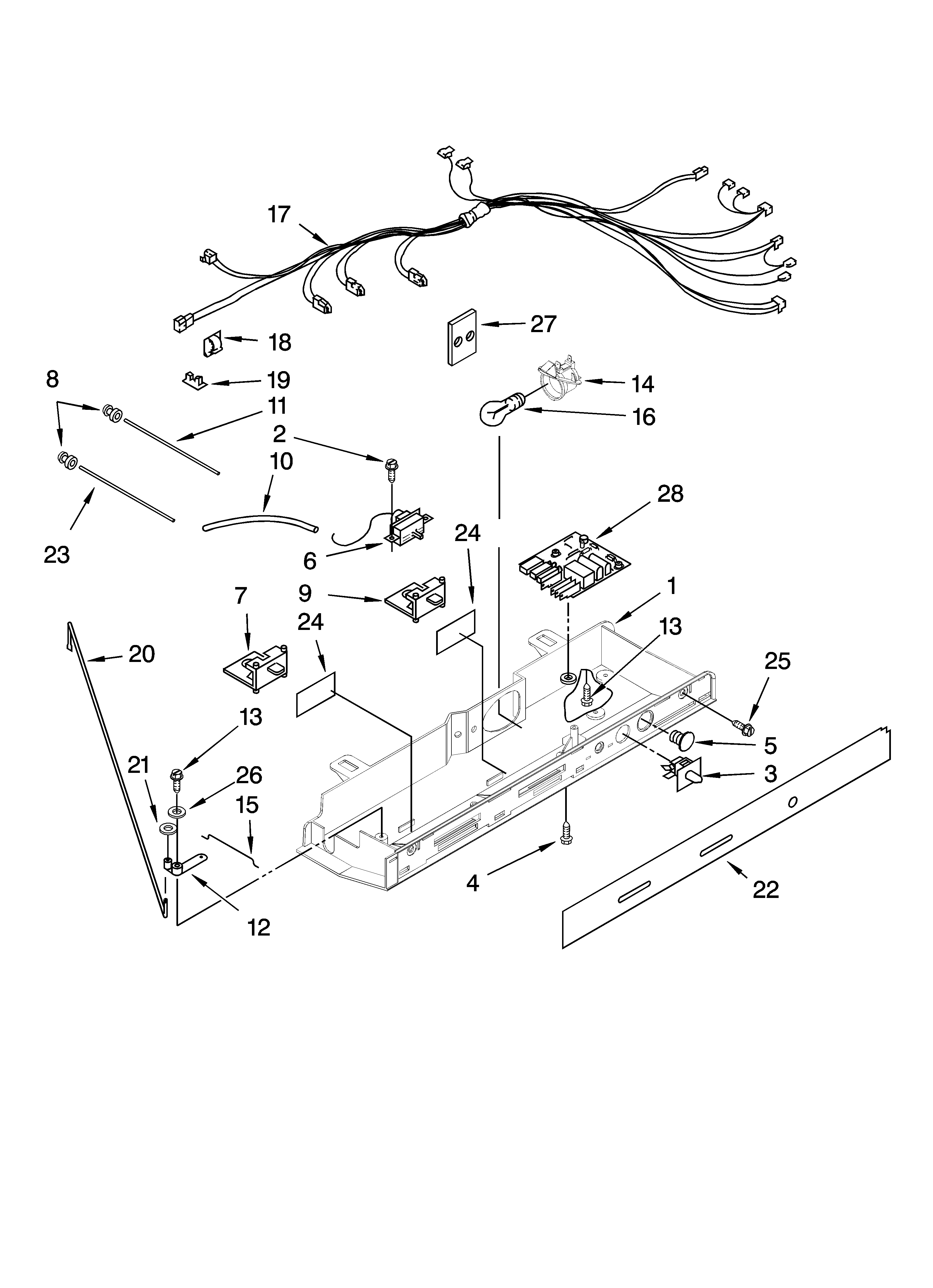 Kenmore 10658982800 control parts diagram