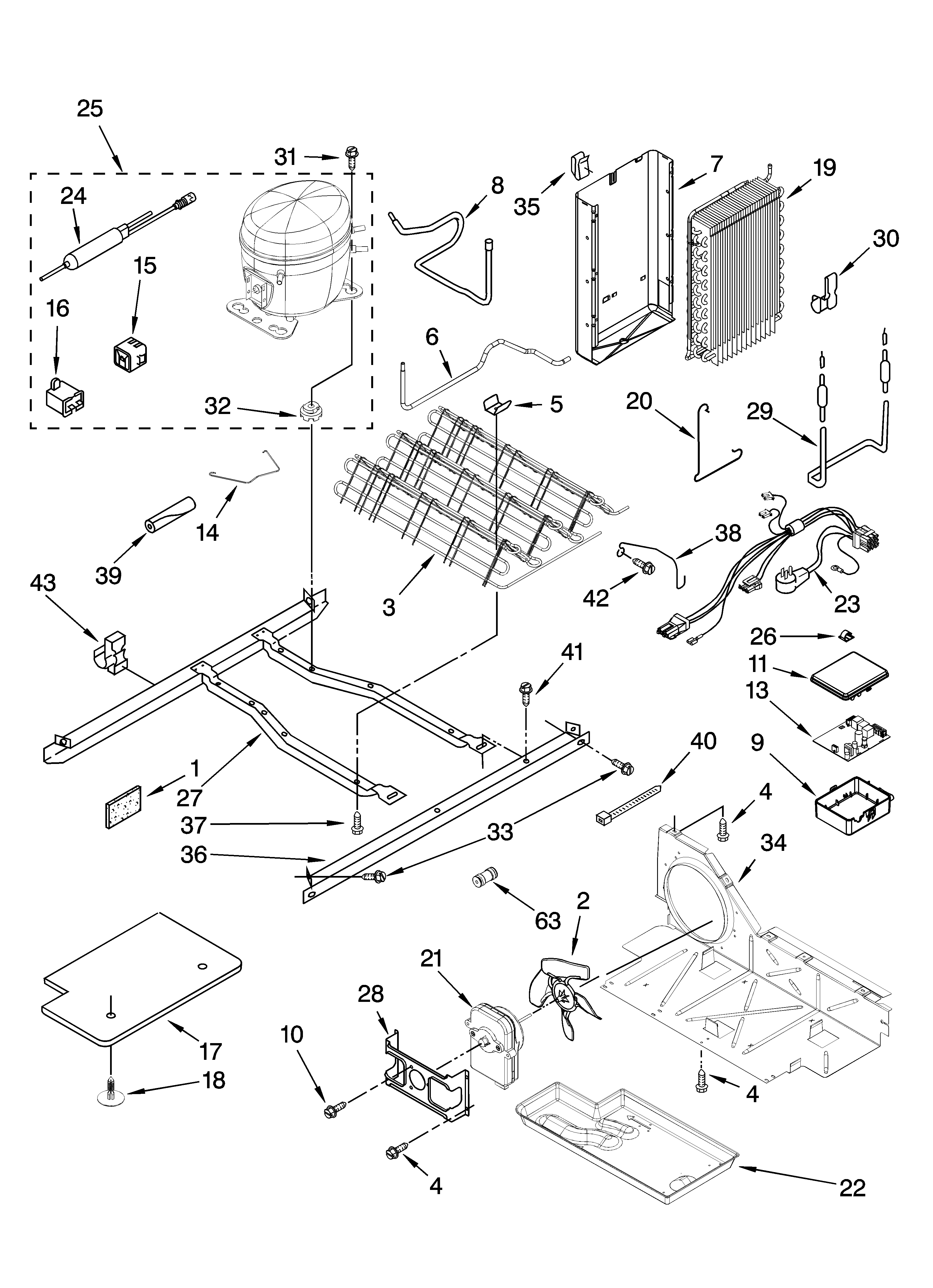 Kenmore 10658982800 unit parts diagram